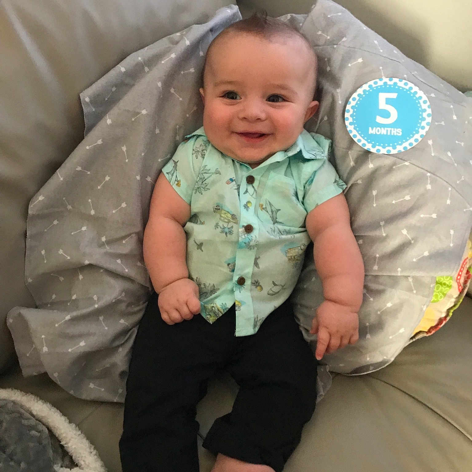 Forrest joined the competition — help win amazing prizes! baby_products, car_seat, child, day, eye, infant, iris, joy, person, product, sitting, skin, smile, textile, toddler