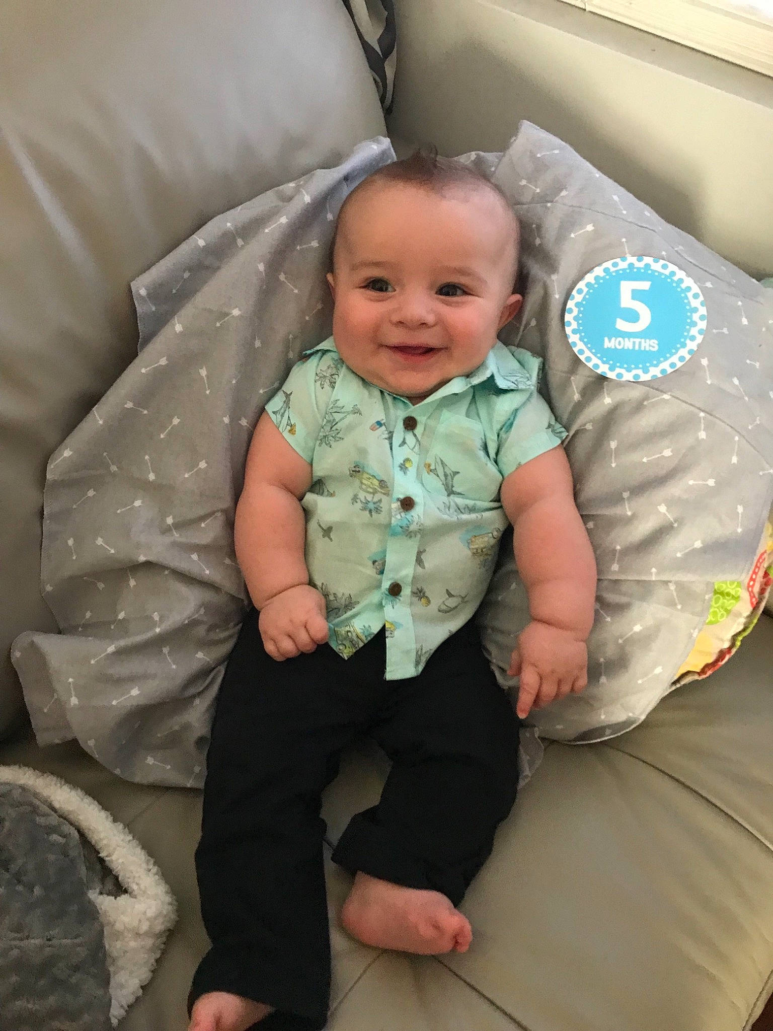 Forrest joined the competition — help win amazing prizes! baby_products, car_seat, child, day, eye, infant, iris, joy, person, product, sitting, skin, smile, textile, toddler