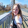 Isabella joined the competition — help win amazing prizes! blouse, boardwalk, bridge, child, clothing, face, female, girl, handrail, happy, head, path, person, photography, pier, portrait, railing, smile, water, waterfront
