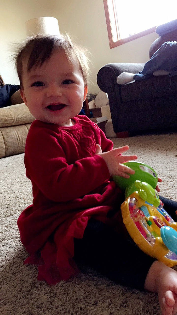 Elara joined the competition — help win amazing prizes! baby, child, food, holiday, person, play, sitting, skin, toddler