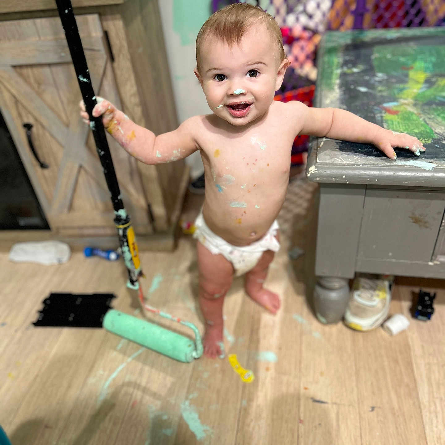 Aaron joined the competition — help win amazing prizes! architecture, baby, bathing, bodypart, building, diaper, face, finger, furniture, hand, hardwood, head, indoors, interiordesign, outdoors, person, photography, portrait, toy, wood
