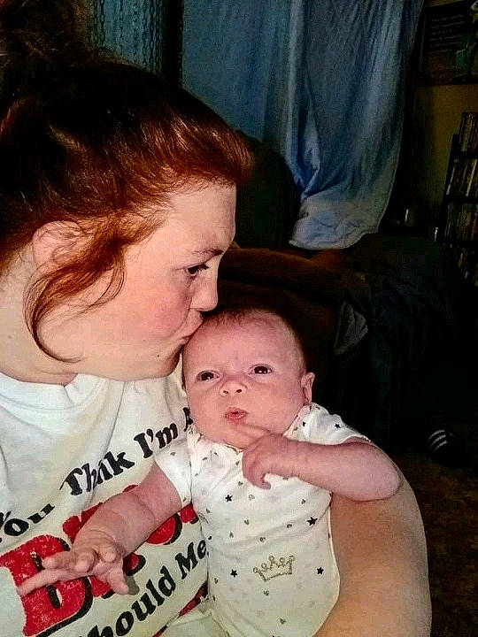 Triniti joined the competition — help win amazing prizes! baby, cheek, child, daughter, mother, nose, person, toddler