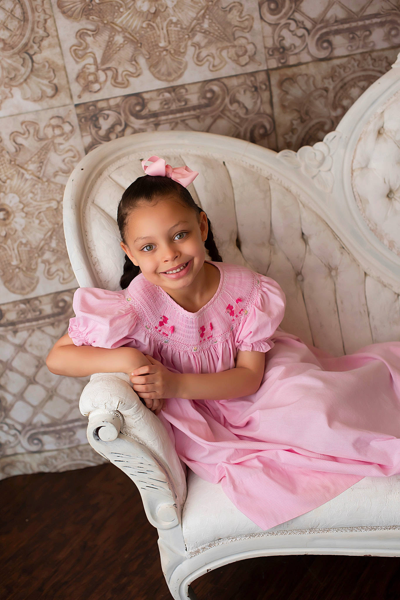 Shyann joined the competition — help win amazing prizes! baby_toddler_clothing, comfort, dress, event, fashion, flash_photography, flooring, formal_wear, hair, happy, human_leg, joy, leisure, linens, magenta, person, pink, skin, smile, textile