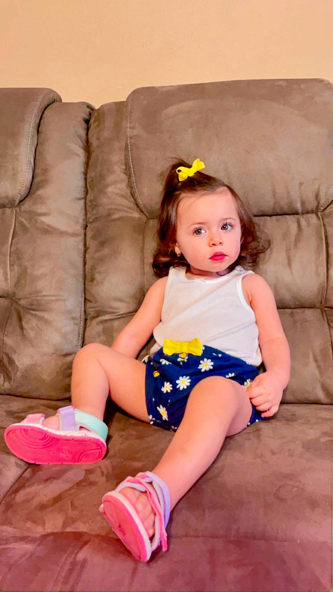 Rebecca joined the competition — help win amazing prizes! baby_toddler_clothing, comfort, face, fashion, flash_photography, hair, hairstyle, happy, human, joint, leg, leisure, neck, orange, person, pink, shoulder, skin, textile, thigh