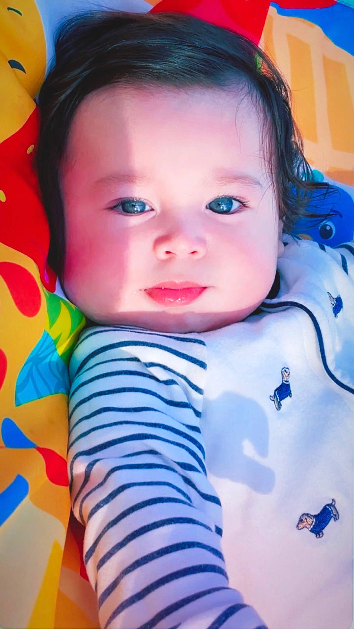 Joseph is registered to the contest to win money with this photo: azure, baby, baby_toddler_clothing, blue, cheek, chin, cool, eyebrow, eyelash, happy, iris, lip, mouth, nose, person, pink, product, skin, sleeve, t_shirt