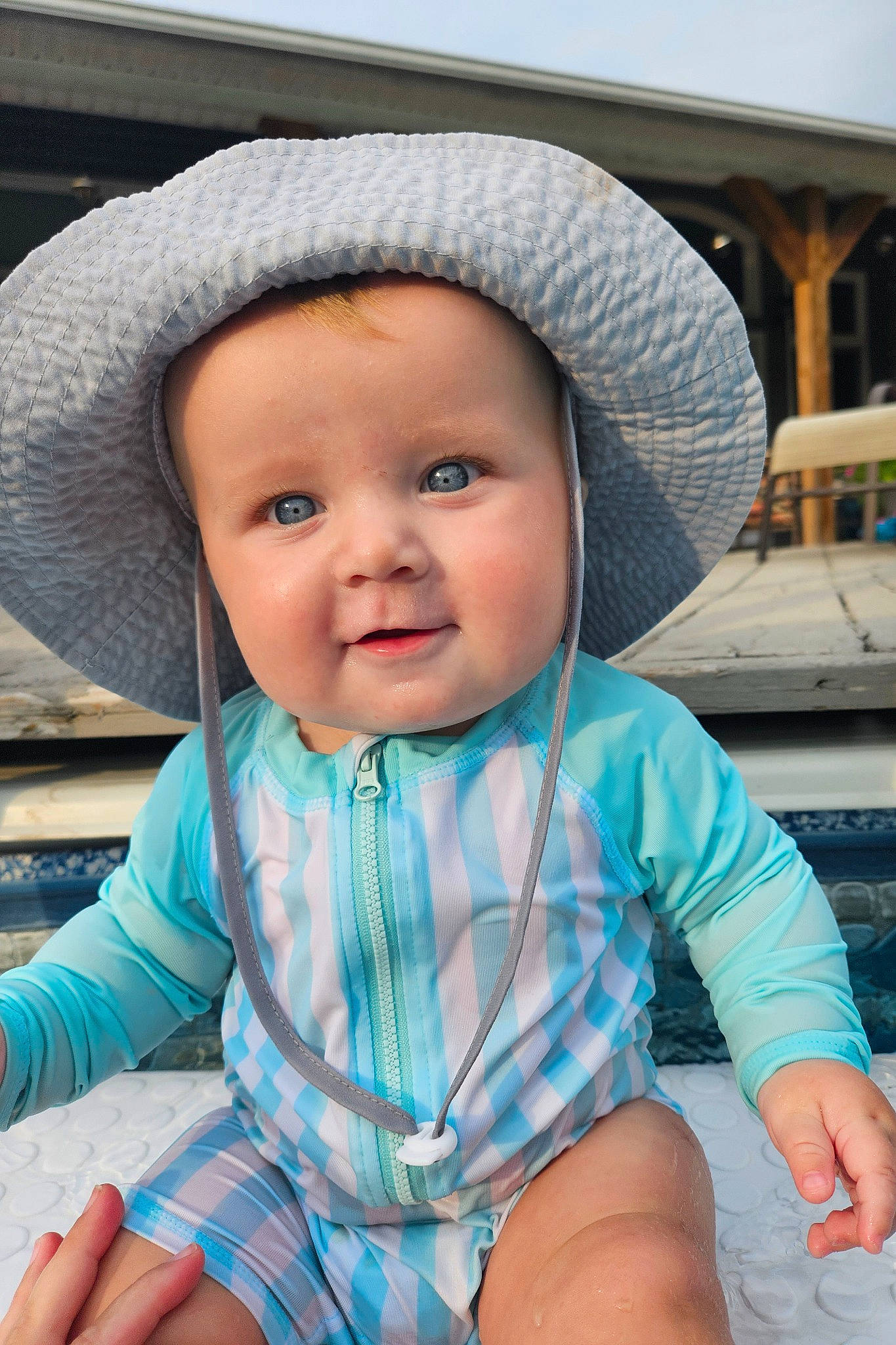 Jay joined the competition — help win amazing prizes! azure, baby_toddler_clothing, cap, cheek, chin, clothing, cool, eye, face, facial_expression, fun, happy, hat, headgear, headwear, person, pink, skin, smile, sun_hat