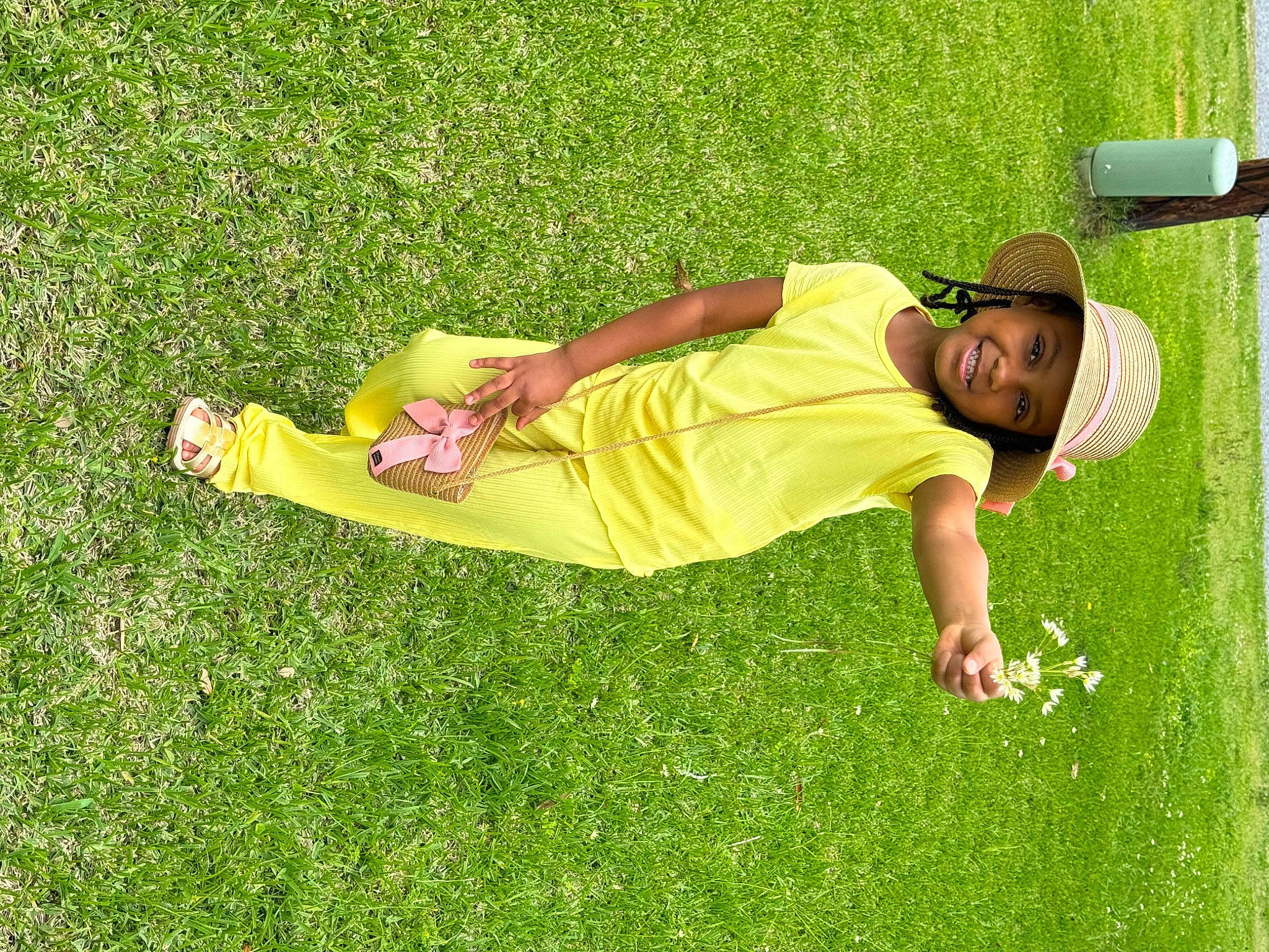 Rory joined the competition — help win amazing prizes! artificial_turf, fun, garden, grass, grass_family, grassland, green, happy, hat, headwear, joy, lawn, leisure, meadow, people_in_nature, person, plant, recreation, shrub, smile