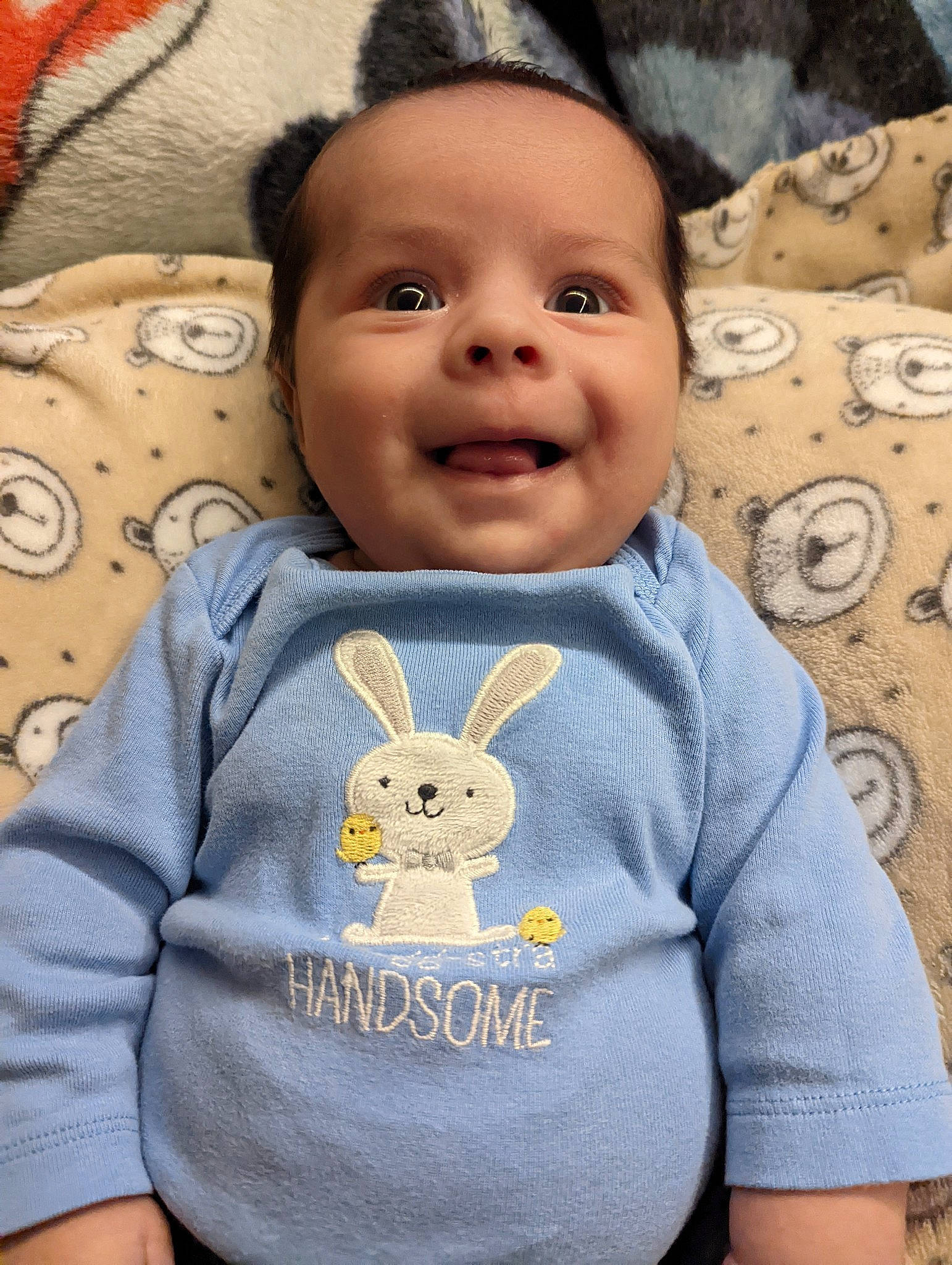 Reiner joined the competition — help win amazing prizes! baby, baby_toddler_clothing, cheek, child, clothing, cool, happy, neck, nose, organ, outerwear, pattern, person, product, skin, sleeve, smile, t_shirt, textile, toddler