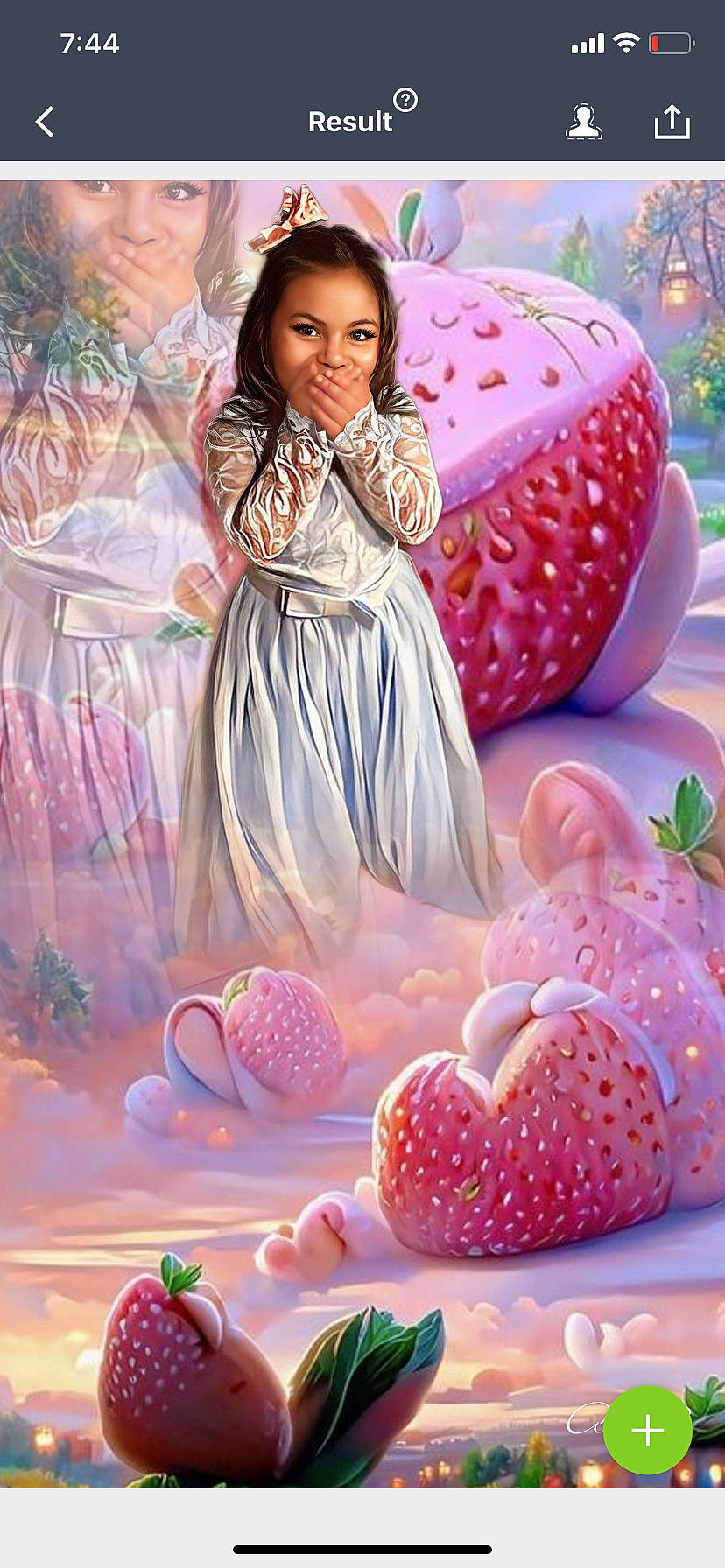 Isabella is registered to the contest to win money with this photo: art, beauty, bedding, design, dress, event, fashion_design, formal_wear, grass, happy, joy, linens, magenta, painting, pattern, peach, person, pink, plant, spring