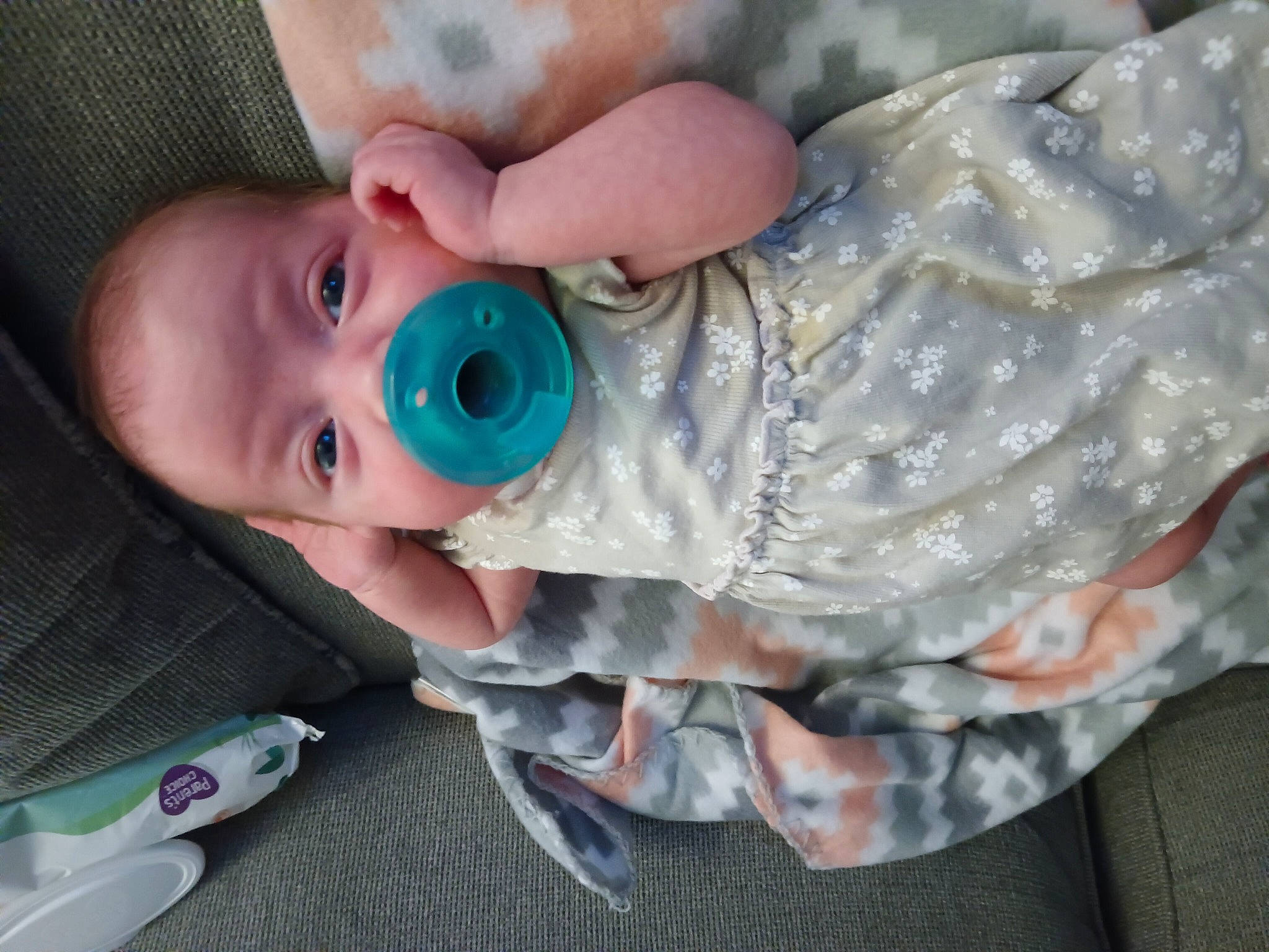 Peyton joined the competition — help win amazing prizes! arm, baby, baby_products, baby_safety, baby_toddler_clothing, baby_toys, cheek, child, comfort, iris, linens, mouth, nail, pattern, person, room, sitting, skin, sleeve, toddler