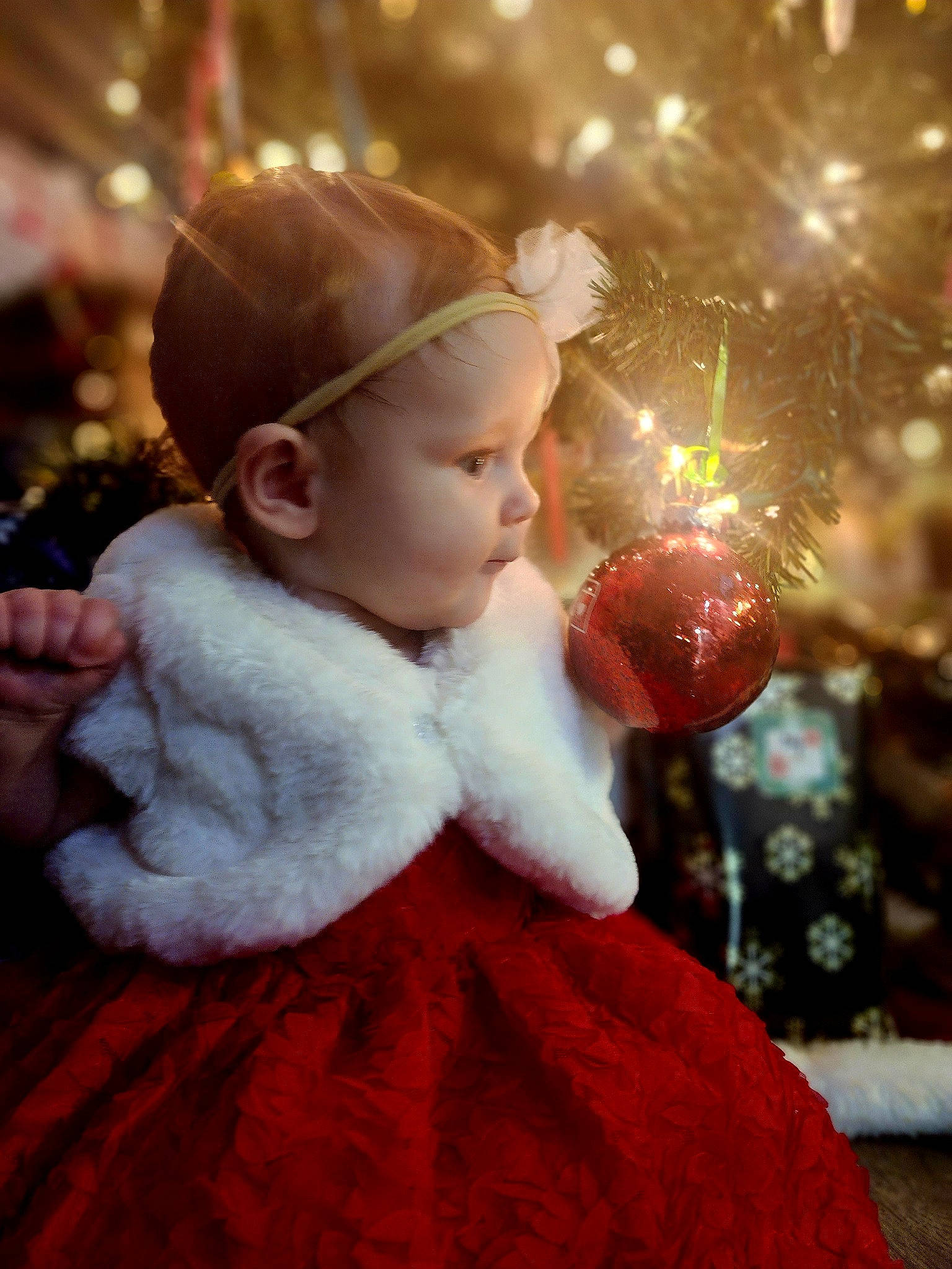 Mackenna joined the competition — help win amazing prizes! baby, baby_toddler_clothing, brown_hair, child, christmas, christmas_decoration, christmas_eve, christmas_ornament, conifer, doll, event, fawn, fur, happy, head, holiday, interior_design, ornament, person, toddler