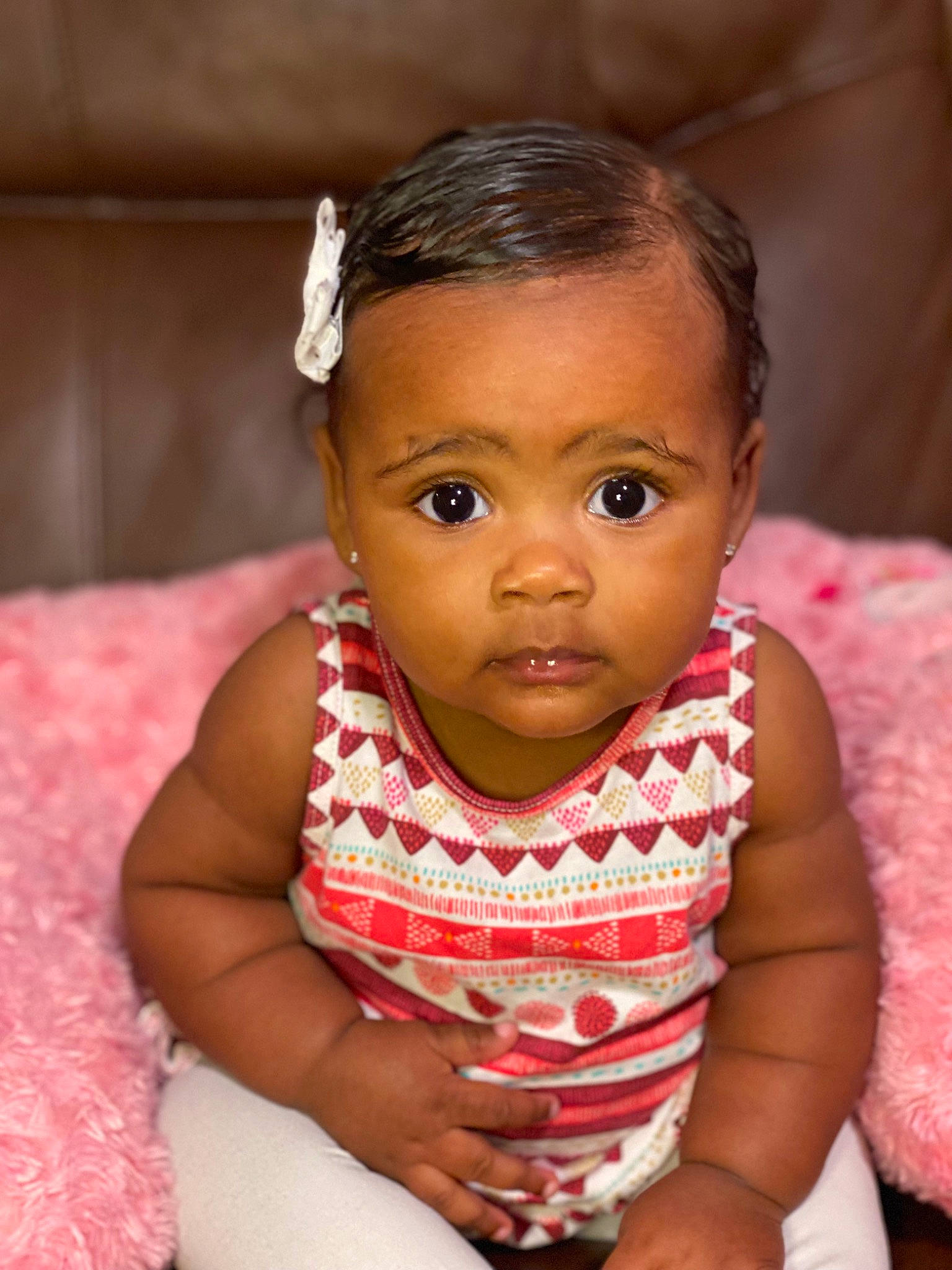 Brittany joined the competition — help win amazing prizes! baby_toddler_clothing, cheek, chin, ear, eye, eyebrow, eyelash, face, flash_photography, hand, happy, iris, lip, mouth, neck, nose, person, pink, skin, smile