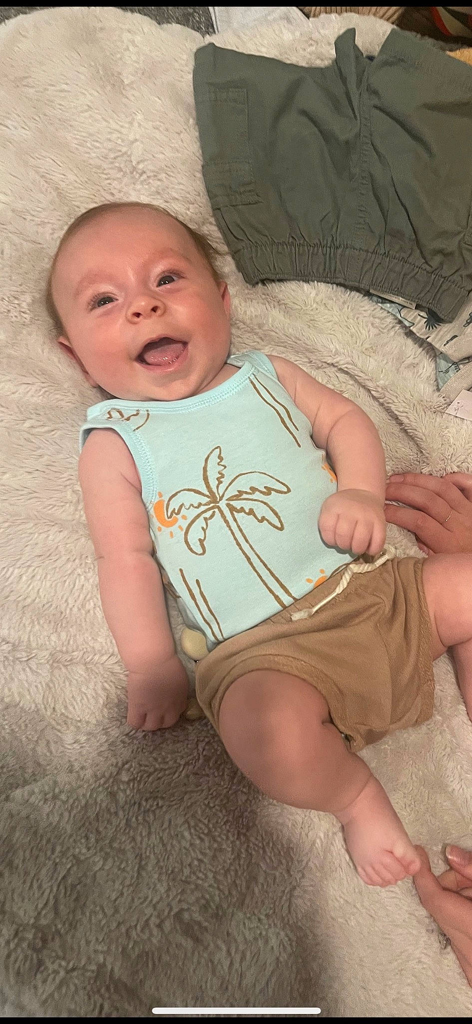 Jimmy joined the competition — help win amazing prizes! baby, baby_toddler_clothing, cheek, child, comfort, happy, human_body, iris, linens, mouth, nose, organ, person, pink, skin, sleeve, smile, stomach, textile, thigh