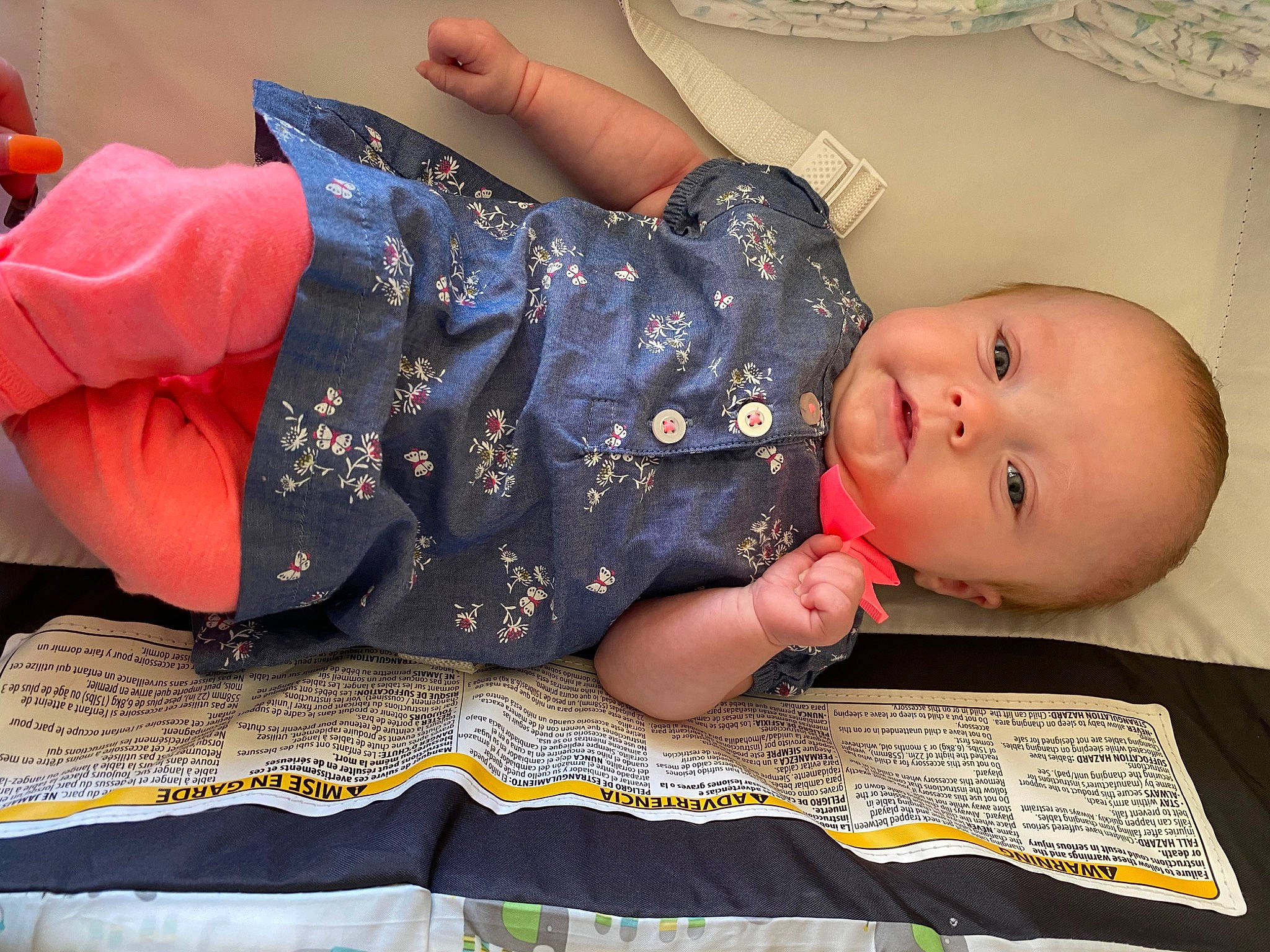 Kinslee joined the competition — help win amazing prizes! baby, baby_products, baby_safety, baby_toddler_clothing, cheek, child, comfort, facial_expression, finger, hand, happy, human_body, human_leg, nail, pattern, person, sitting, skin, sleeve, toddler