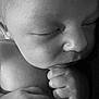 Shiloh joined the competition — help win amazing prizes! baby, sleeping, close_up, black_and_white, infant, peaceful, skin_texture, hand, fist, face, newborn, portrait, cute, soft_light, young_child, resting, calm, tender, child, monochrome
