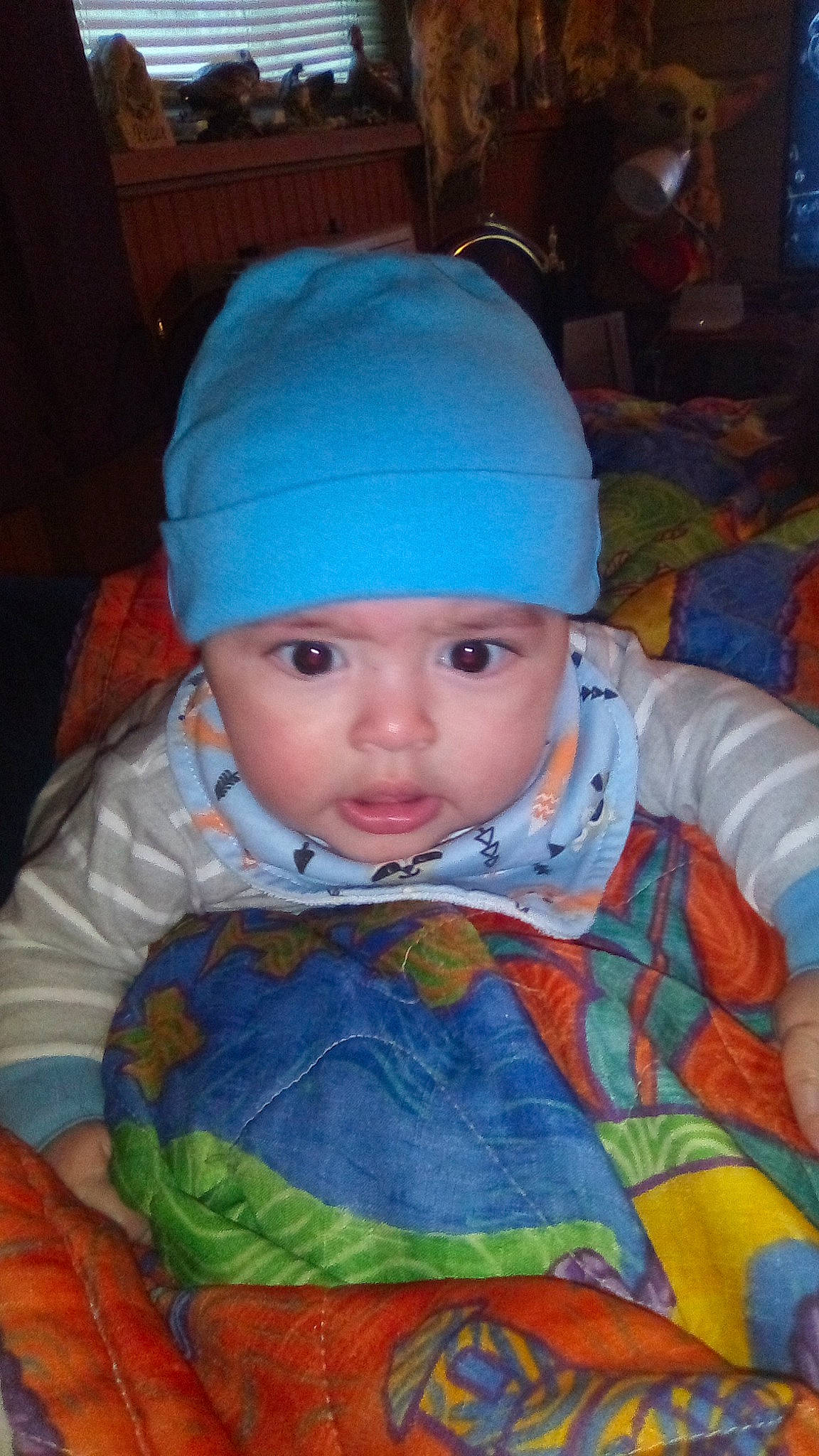 Alex joined the competition — help win amazing prizes! baby, baby_toddler_clothing, cap, cheek, child, chin, cool, electric_blue, eye, facial_expression, fun, headgear, headwear, human_body, iris, knit_cap, mouth, nose, person, skin