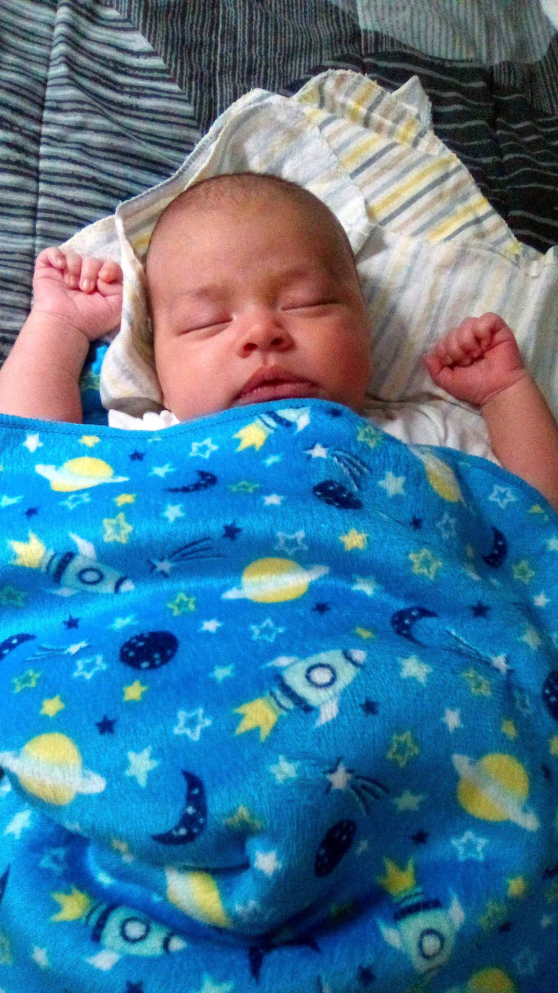 Alex joined the competition — help win amazing prizes! azure, baby, baby_products, baby_sleeping, baby_toddler_clothing, bed, bedding, bedtime, cheek, child, comfort, electric_blue, facial_expression, linens, pattern, person, room, skin, sleeve, textile