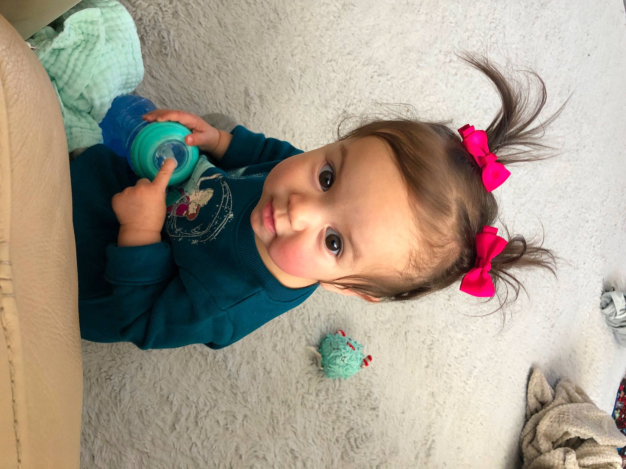 Margot joined the competition — help win amazing prizes! baby, baby_toddler_clothing, cheek, child, chin, eyelash, facial_expression, fun, hairstyle, happy, iris, lip, mouth, neck, nose, person, petal, skin, smile, textile