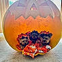 Cha joined the competition — help win amazing prizes! animal_portrait, black_bow, blanket, carpet, costume, cozy, cute, decor, dog, furniture, halloween, holiday, indoor, natural_light, orange, pet, pumpkin_chair, small_dog, three_animals, window