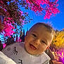 Naël a rejoint le concours — aidez-le/la à gagner de superbes lots ! baby, bib, blue_sky, child, crowd, event, face, flowers, grass, happy, holding, lighting, nature, night, outdoor, people, pink_blossoms, portrait, smiling, tree