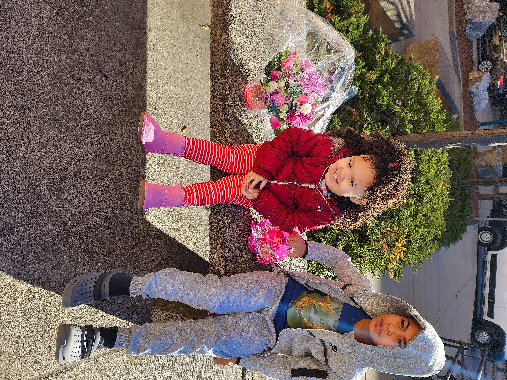 Dalaya joined the competition — help win amazing prizes! boot, child, concrete, flower, fun, happy, headwear, joy, leisure, magenta, pattern, people, person, photograph, pink, plant, recreation, sitting, sock, spring