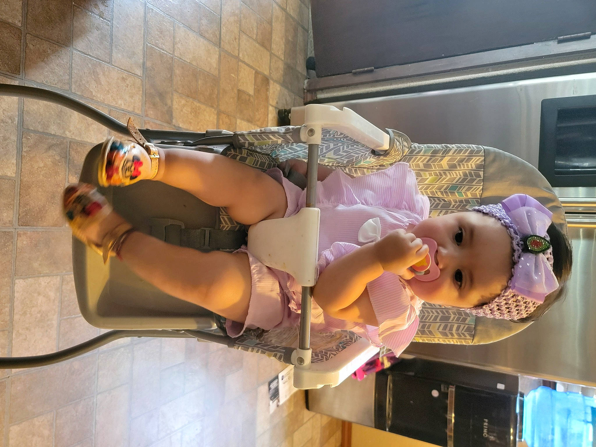 Sophia Aitana Reyes joined the competition — help win amazing prizes! abdomen, arm, baby, chest, costume, eyewear, fun, hat, headwear, home_appliance, human_leg, knee, person, room, sandal, smile, thigh, toddler