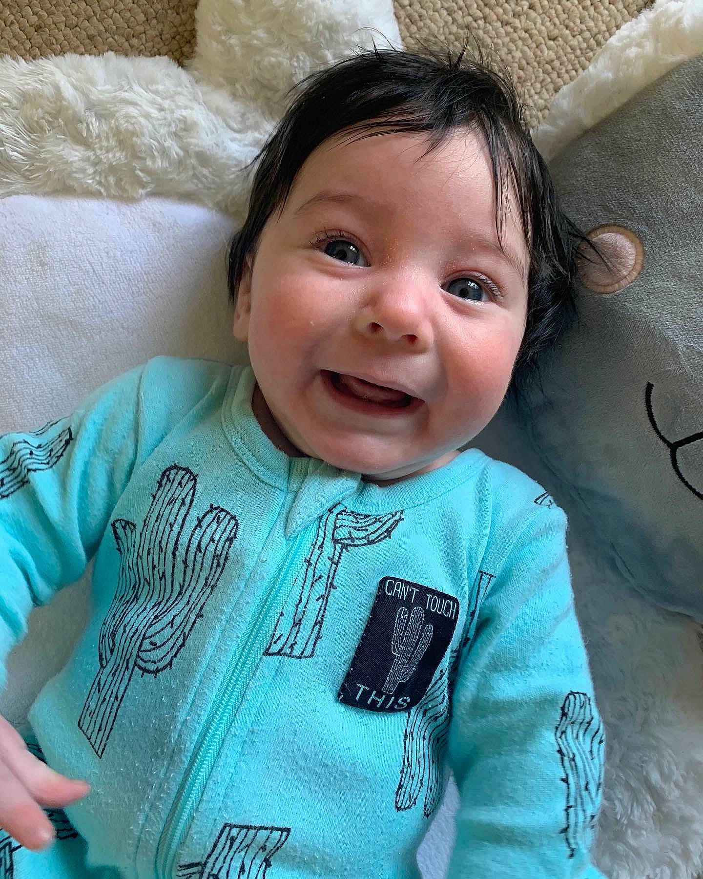 Kruz joined the competition — help win amazing prizes! baby, baby_toddler_clothing, cheek, child, chin, cool, eye, face, facial_expression, forehead, fun, happy, head, lip, nose, person, skin, smile, t_shirt, toddler