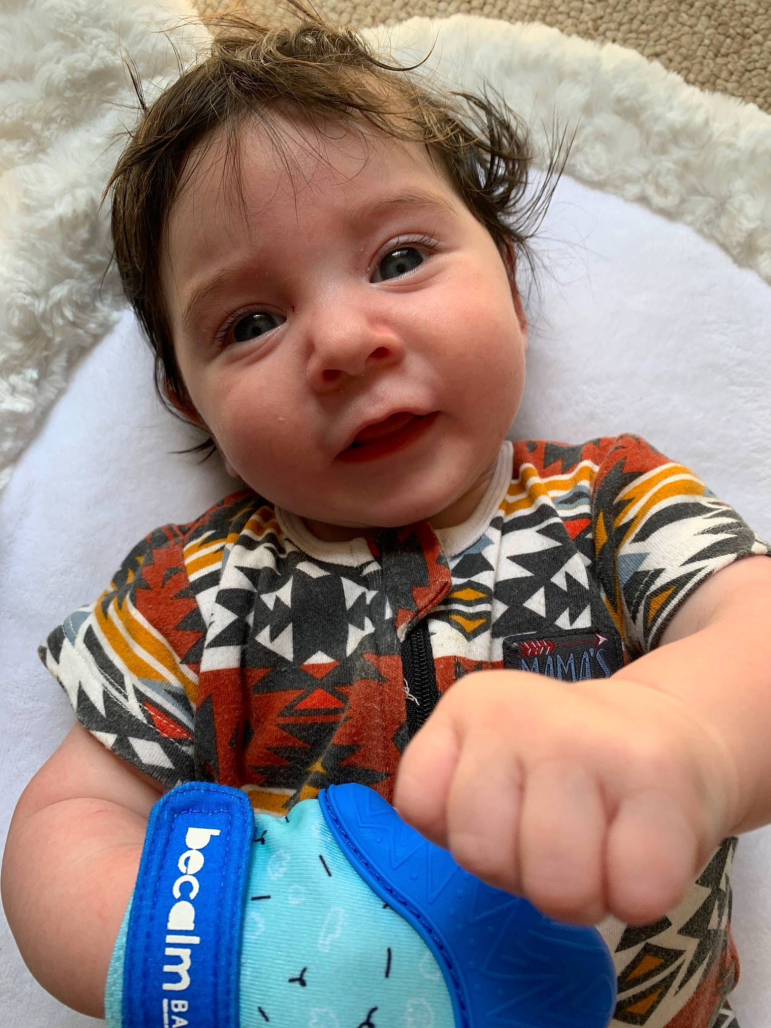 Kruz joined the competition — help win amazing prizes! baby, baby_products, baby_toddler_clothing, cheek, child, face, person, product, smile, toddler