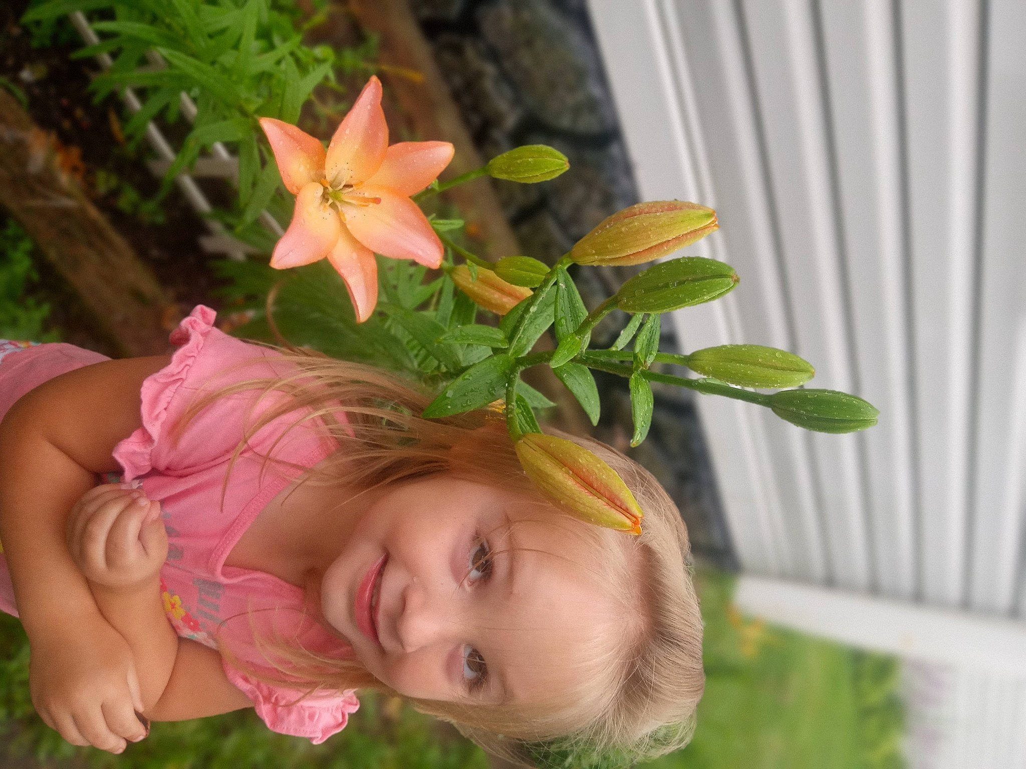 Aubrie joined the competition — help win amazing prizes! child, curtain, eye, fashion_accessory, flower, flowering_plant, grass, hair_accessory, happy, joy, leaf, people_in_nature, person, petal, pink, plant, rose_family, skin, smile, terrestrial_plant