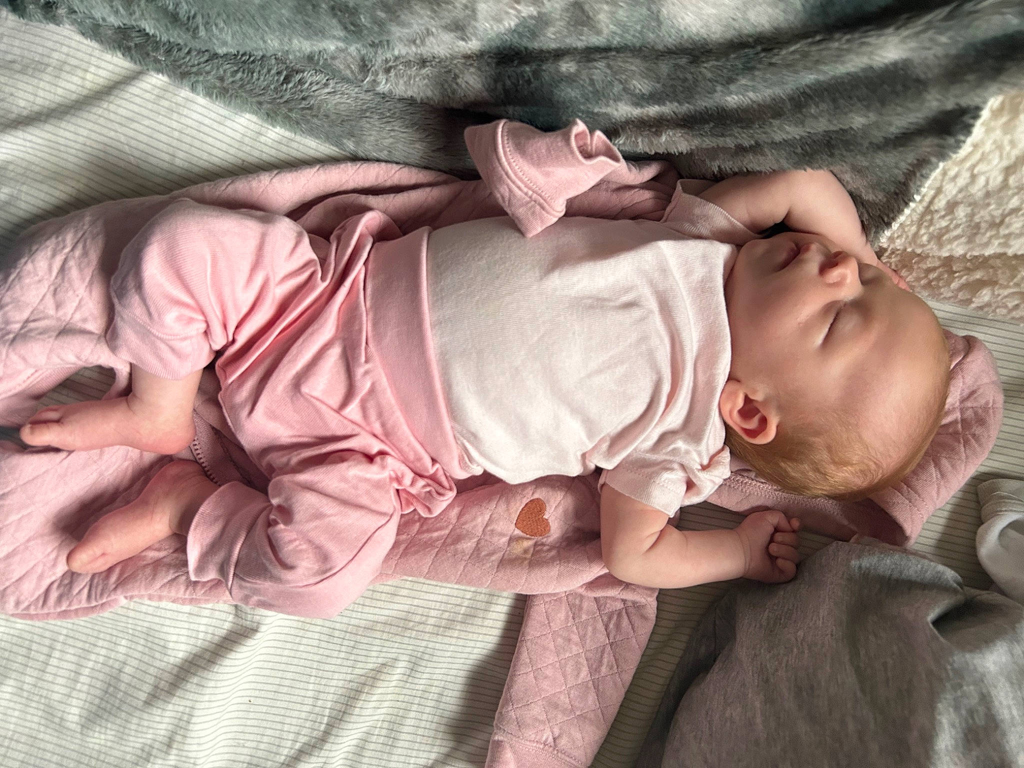 Oaklyn joined the competition — help win amazing prizes! arm, baby, baby_products, baby_toddler_clothing, cheek, child, comfort, facial_expression, finger, hand, human, linens, mammal, mouth, person, pink, product, skin, sleeve, toddler