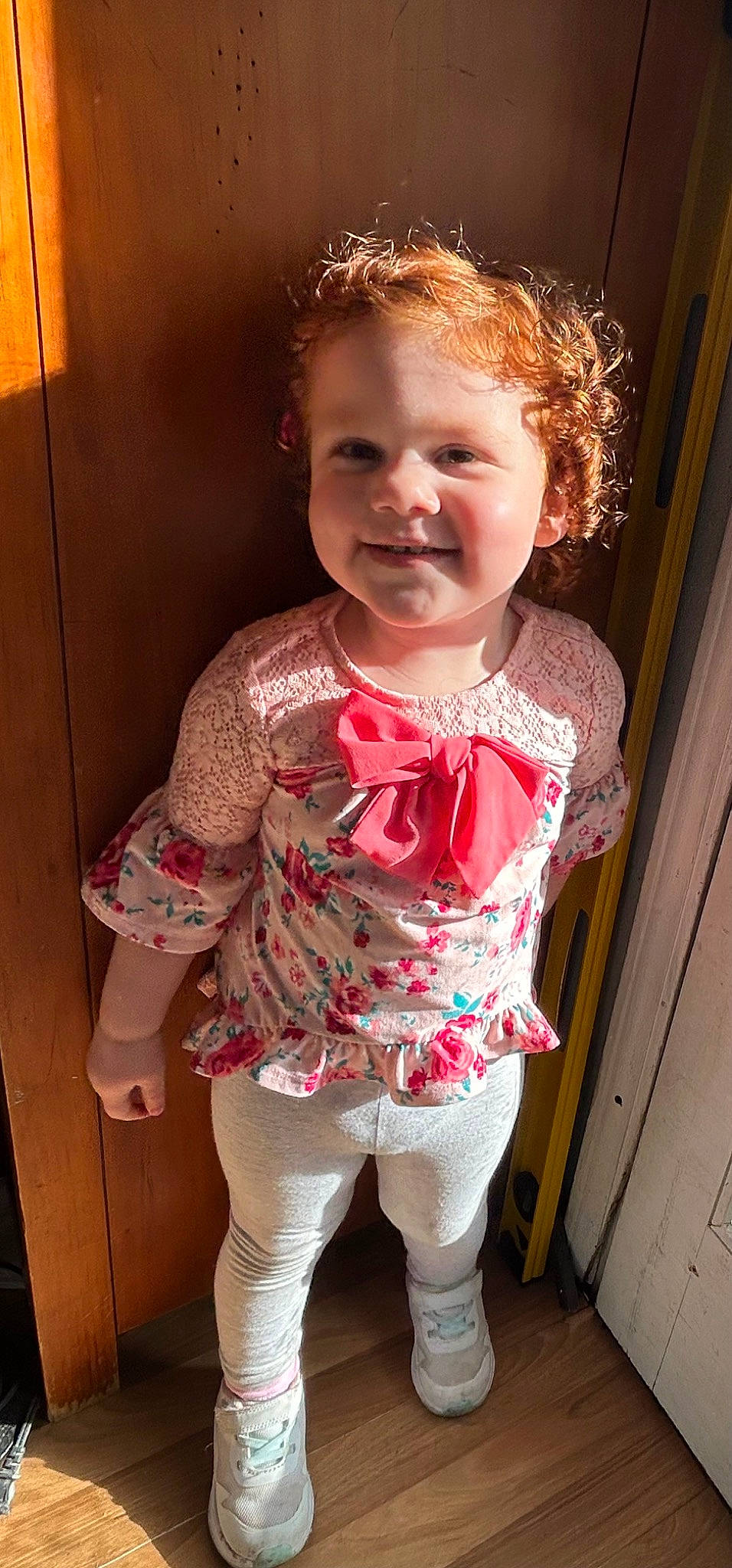 Adalyn joined the competition — help win amazing prizes! baby_toddler_clothing, cheek, dress, eye, face, hair, hairstyle, happy, head, human_body, iris, joy, leg, lip, outerwear, pattern, person, pink, skin, sleeve