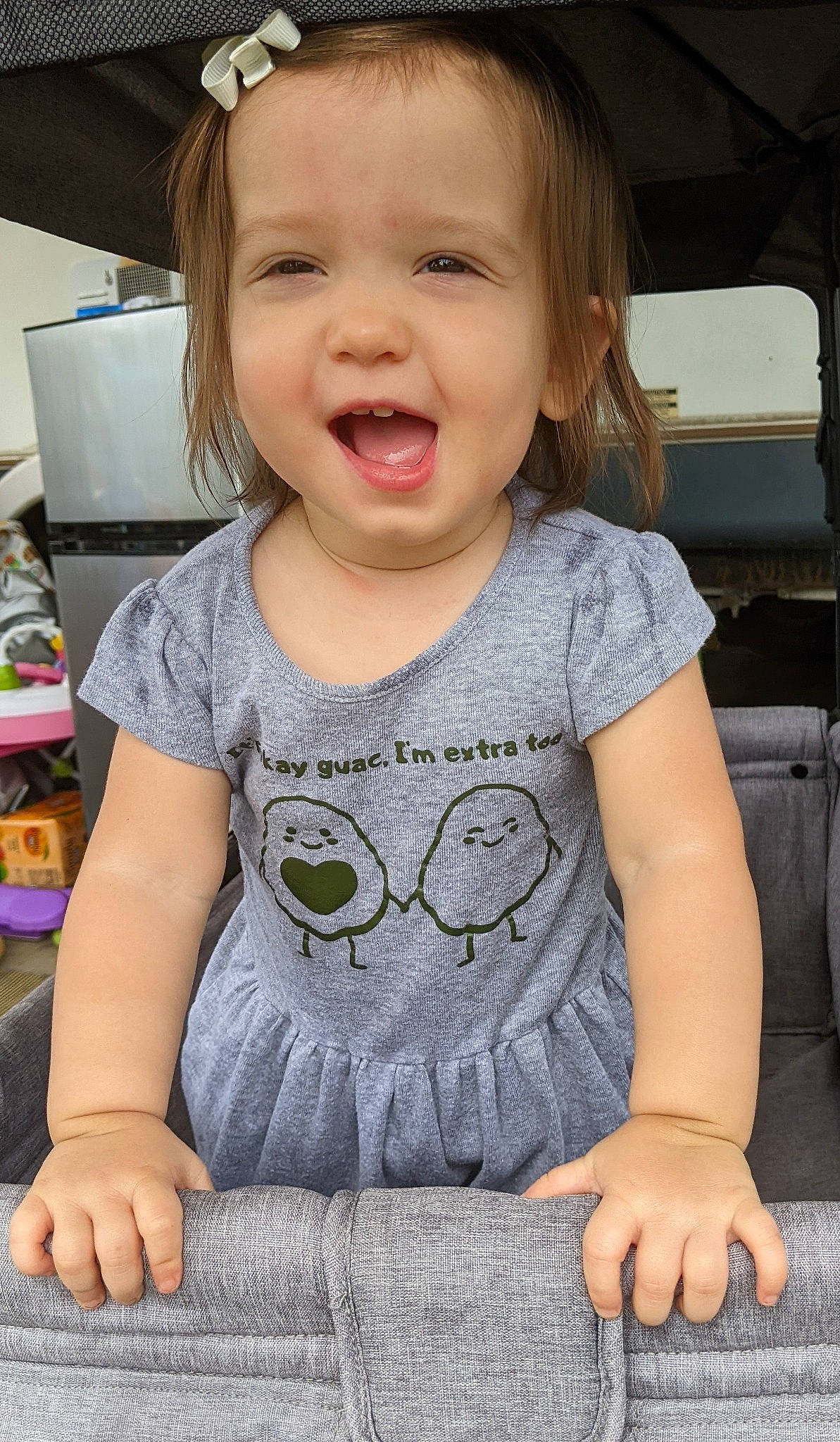 Kora joined the competition — help win amazing prizes! baby_toddler_clothing, cheek, child, chin, eyelash, face, facial_expression, hairstyle, happy, iris, lip, organ, people, person, photograph, pink, skin, sleeve, smile, standing