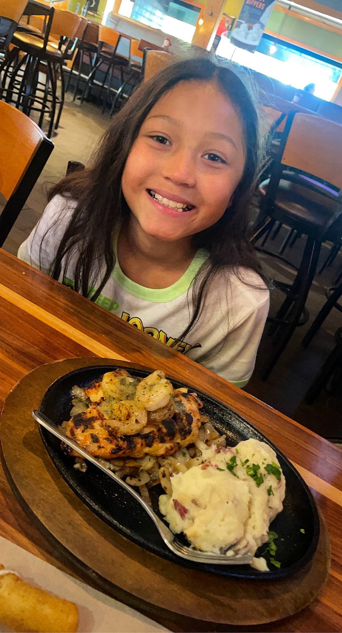 Jaelynn joined the competition — help win amazing prizes! bowl, chair, chopsticks, comfort_food, cuisine, dessert, dish, food, food_craving, ice_cream, ingredient, joy, person, plate, recipe, rice, smile, spoon, staple_food, table