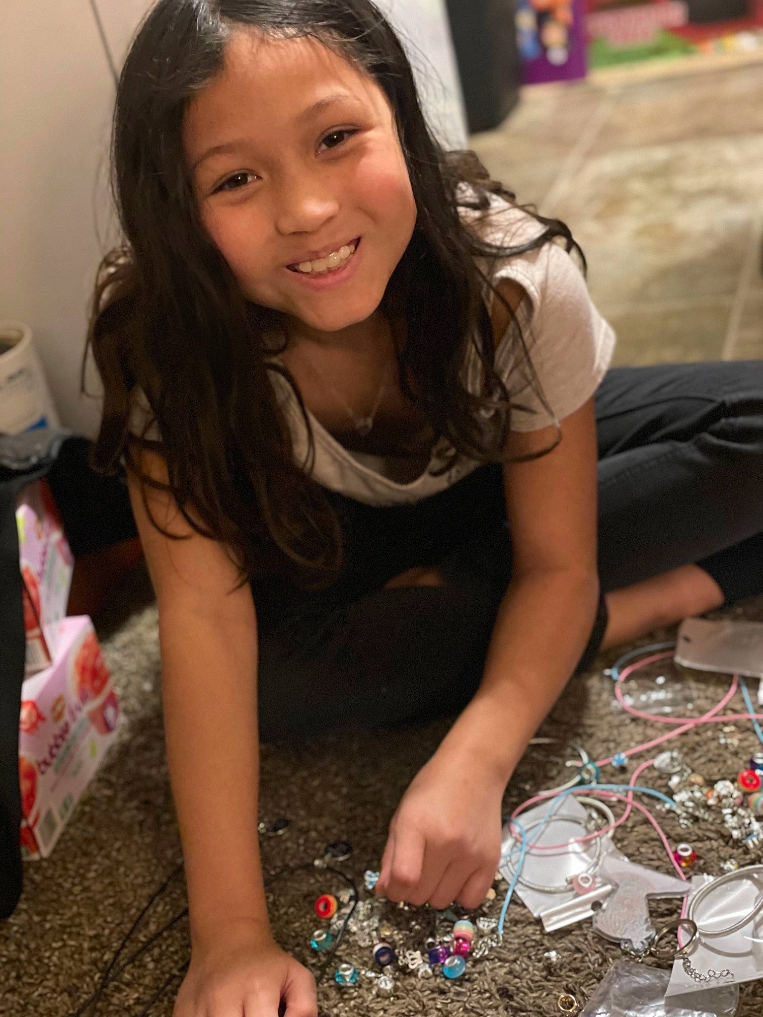 Jaelynn is registered to the contest to win money with this photo: baking, child, chocolate_bar, comfort_food, dessert, event, food, fun, happy, jewellery, joy, leisure, nail, people, person, plastic, recreation, sitting, smile, snapshot