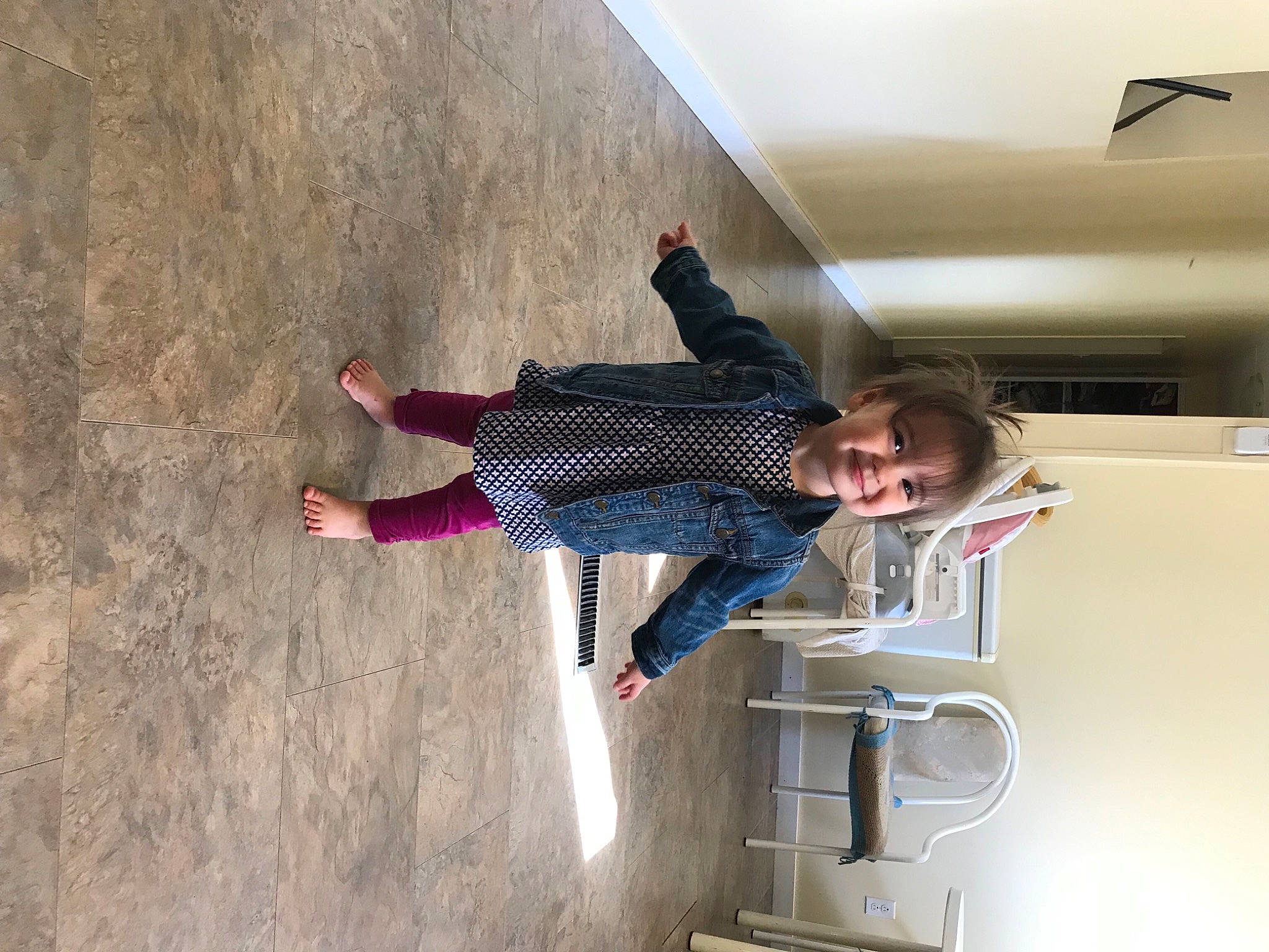 Lola is registered to the contest to win money with this photo: adventure, ceiling, child, concrete, elbow, flooring, fun, happy, joy, knee, leisure, paint, person, plaster, play, recreation, room, shadow, smile, t_shirt