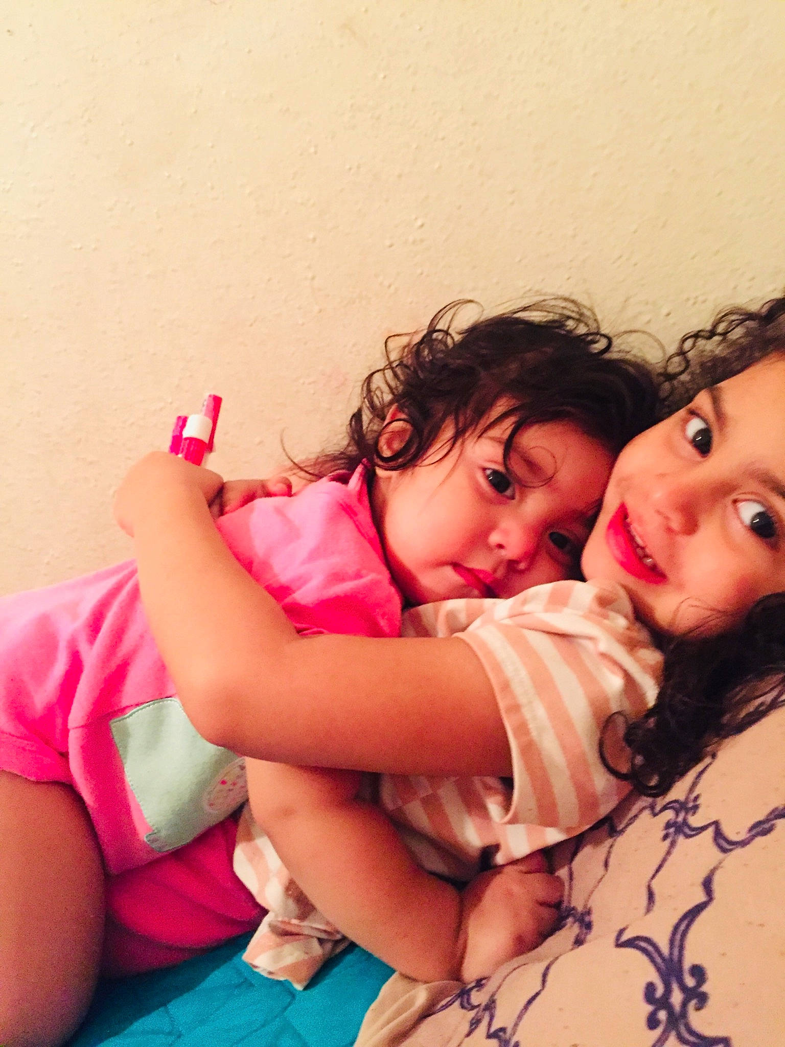 Brianna joined the competition — help win amazing prizes! baby, beauty, bedtime, cheek, child, daughter, friendship, fun, gesture, happy, interaction, leg, love, person, photography, pink, selfie, sibling, smile, thigh