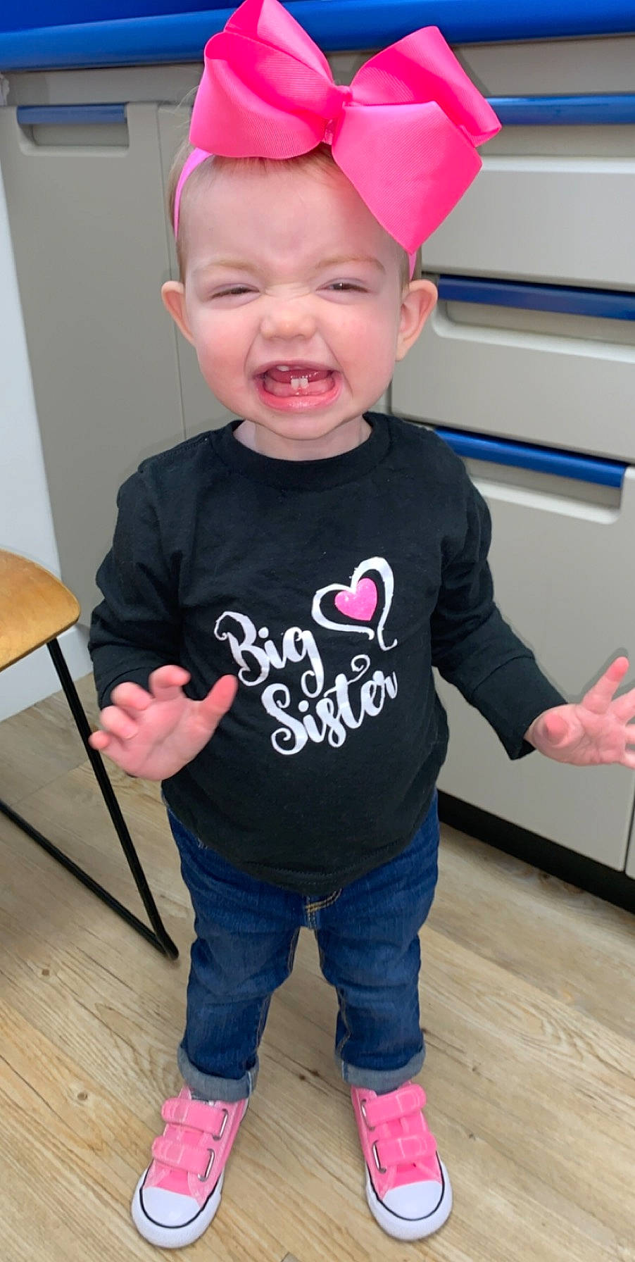 Lyla joined the competition — help win amazing prizes! baby_toddler_clothing, cap, child, clothing, cool, costume, headgear, joy, person, pink, play, sleeve, smile, t_shirt, toddler, top