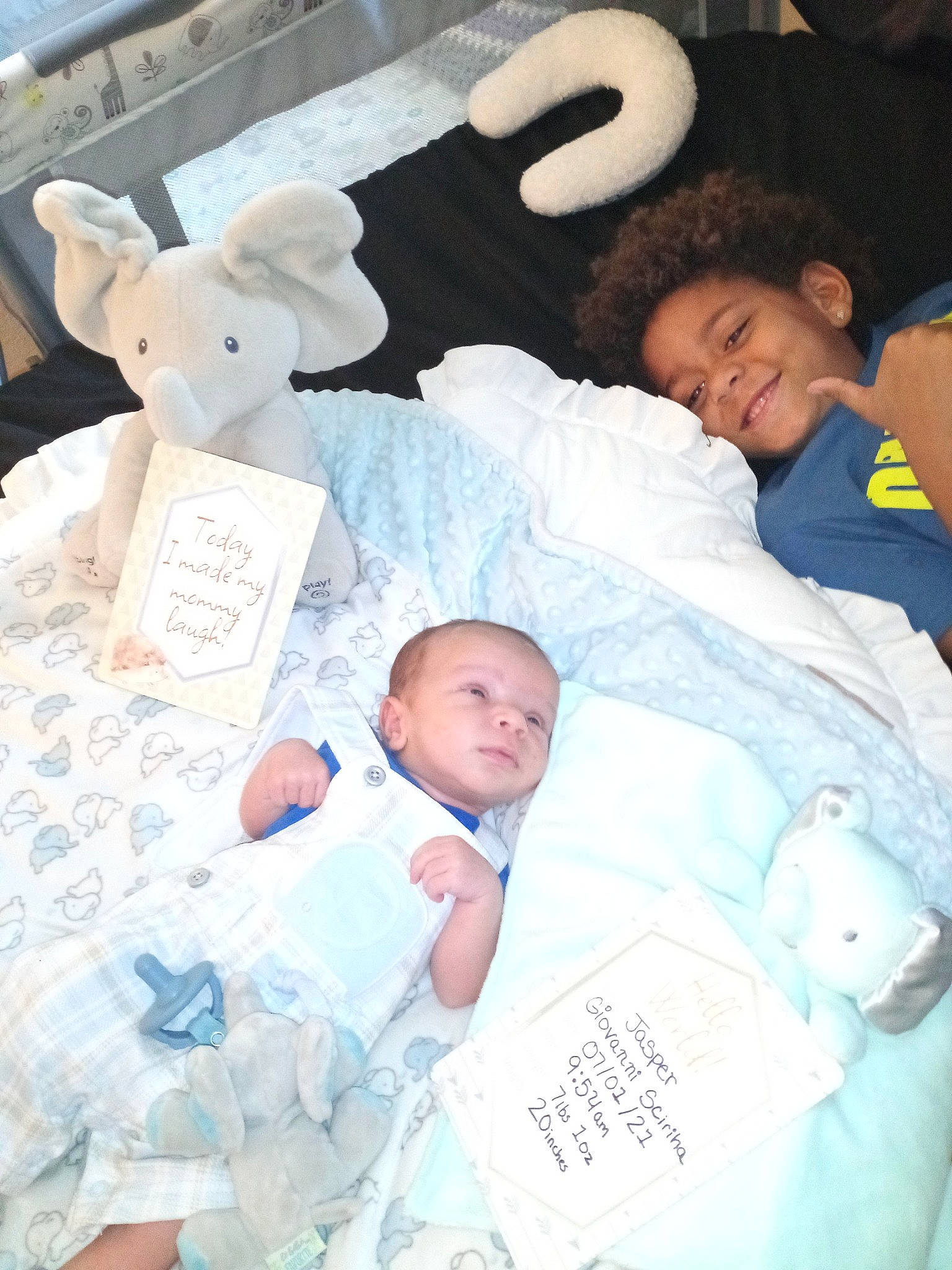 Junior is registered to the contest to win money with this photo: baby, baby_sleeping, baby_toddler_clothing, beauty, blue, child, comfort, event, happy, human, joy, linens, people, person, product, rabbit, room, skin, textile, toddler