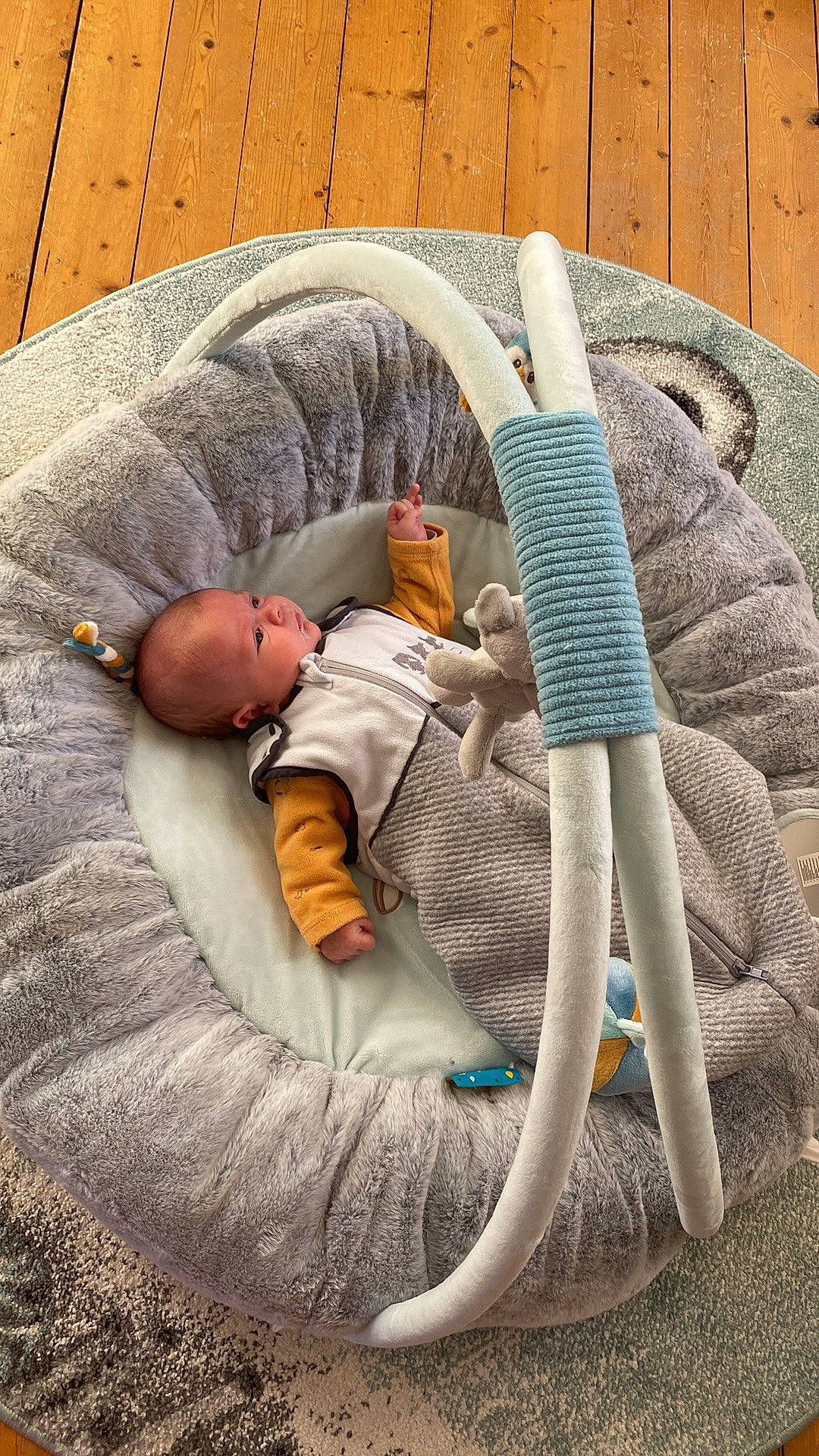 Louis a rejoint le concours — aidez-le/la à gagner de superbes lots ! baby, baby_products, baby_sleeping, baby_toddler_clothing, child, comfort, grass, grey, head, infant_bed, linens, mammal, nap, person, sitting, textile, toddler, vertebrate, wood, wool