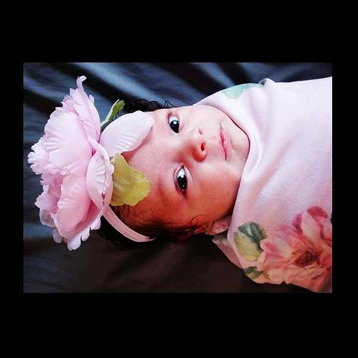 Aleigha joined the competition — help win amazing prizes! art, baby, chin, eyebrow, eyelash, fashion_accessory, flash_photography, flower, happy, head, headpiece, lip, magenta, person, petal, pink, plant, rose, rose_family, selfie