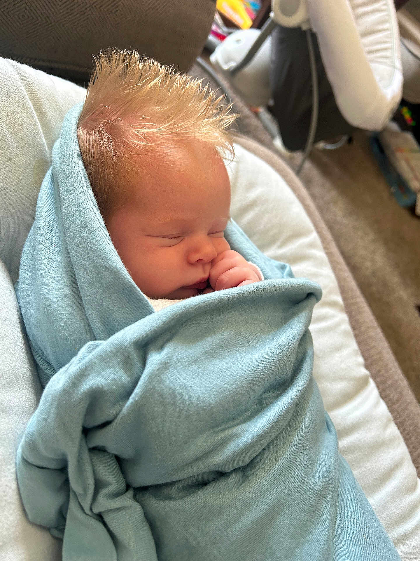 Shawn is registered to the contest to win money with this photo: architecture, baby, bed, blanket, building, cushion, face, furniture, head, homedecor, hospital, newborn, person, photography, portrait, quilt, sleeping, towel