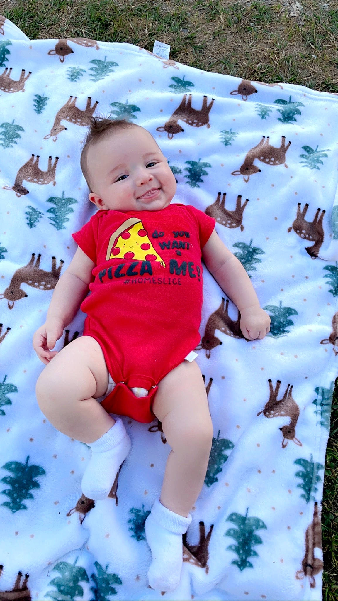 Braylee joined the competition — help win amazing prizes! baby, baby_toddler_clothing, child, electric_blue, freezing, fun, grass, happy, human_body, joy, pattern, people_in_nature, person, plant, play, sitting, skin, snow, toddler, tree