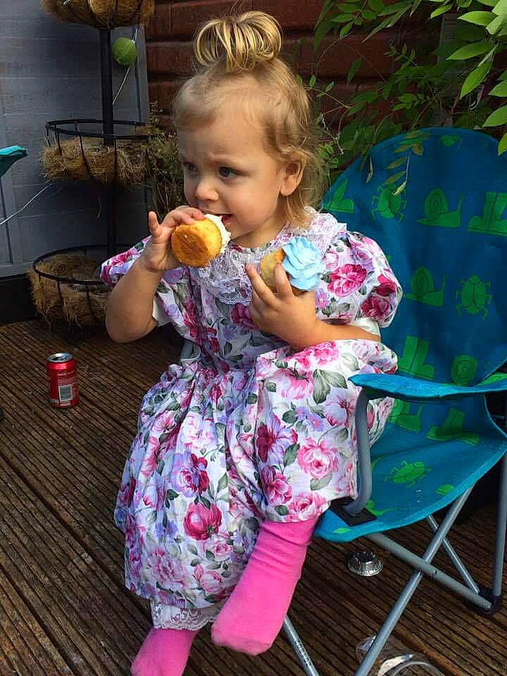 Francessca joined the competition — help win amazing prizes! baby, child, dress, joy, person, pink, plant, play, smile, toddler, toy, vacation