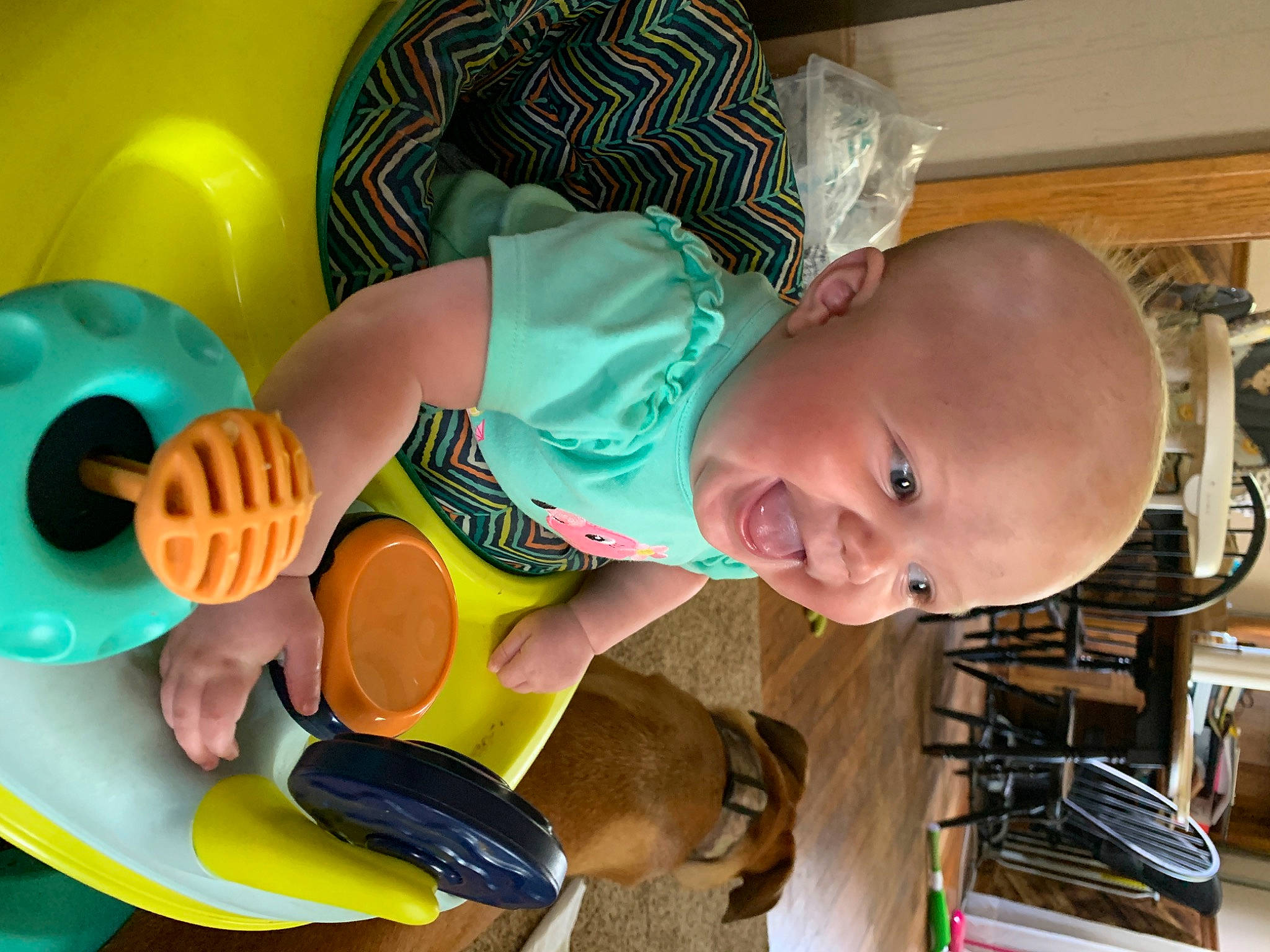 Kenadee joined the competition — help win amazing prizes! baby, child, ear, person, play, toddler, yellow