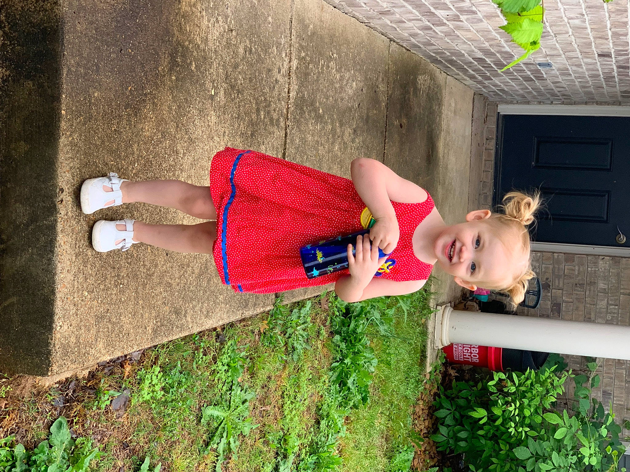 Lennon joined the competition — help win amazing prizes! fun, grass, green, human_leg, joy, knee, leisure, people_in_nature, person, plant, sandal, sitting, thigh, tints_and_shades, tree, waist, wood, wrist