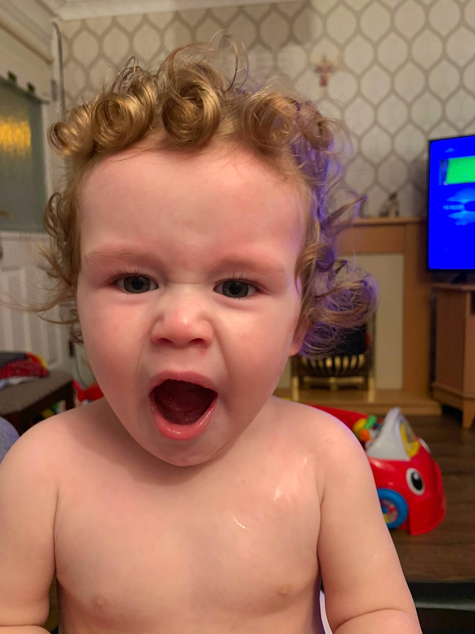 Georgie joined the competition — help win amazing prizes! baby, baby_making_funny_faces, cheek, child, chin, ear, eye, face, facial_expression, forehead, fun, head, lip, mouth, nose, organ, person, skin, smile, surprised