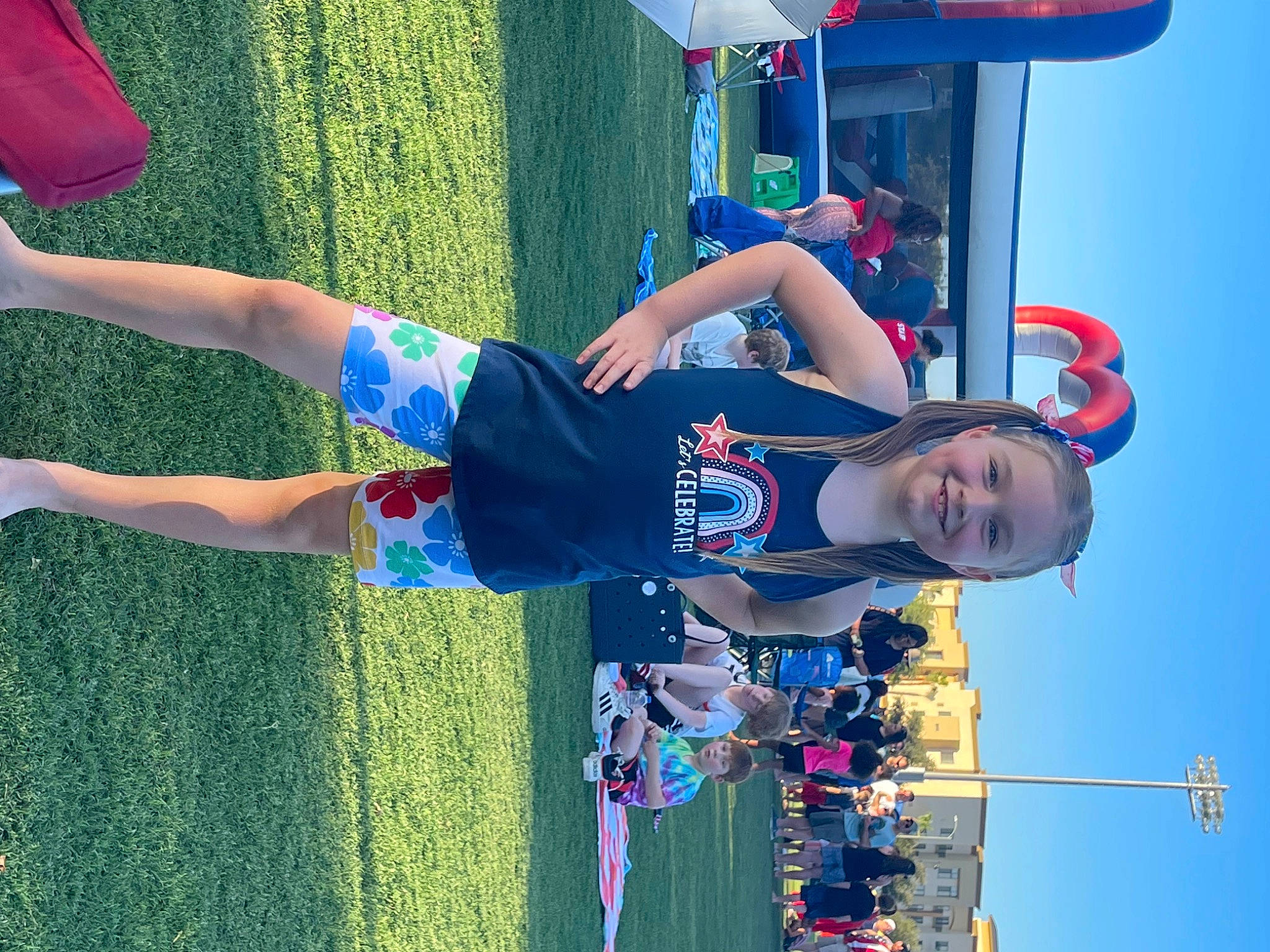 Kailei joined the competition — help win amazing prizes! azure, blue, dress, electric_blue, fun, grass, green, joy, leisure, line, people, person, plant, recreation, red, shorts, sky, smile, sports, sports_uniform