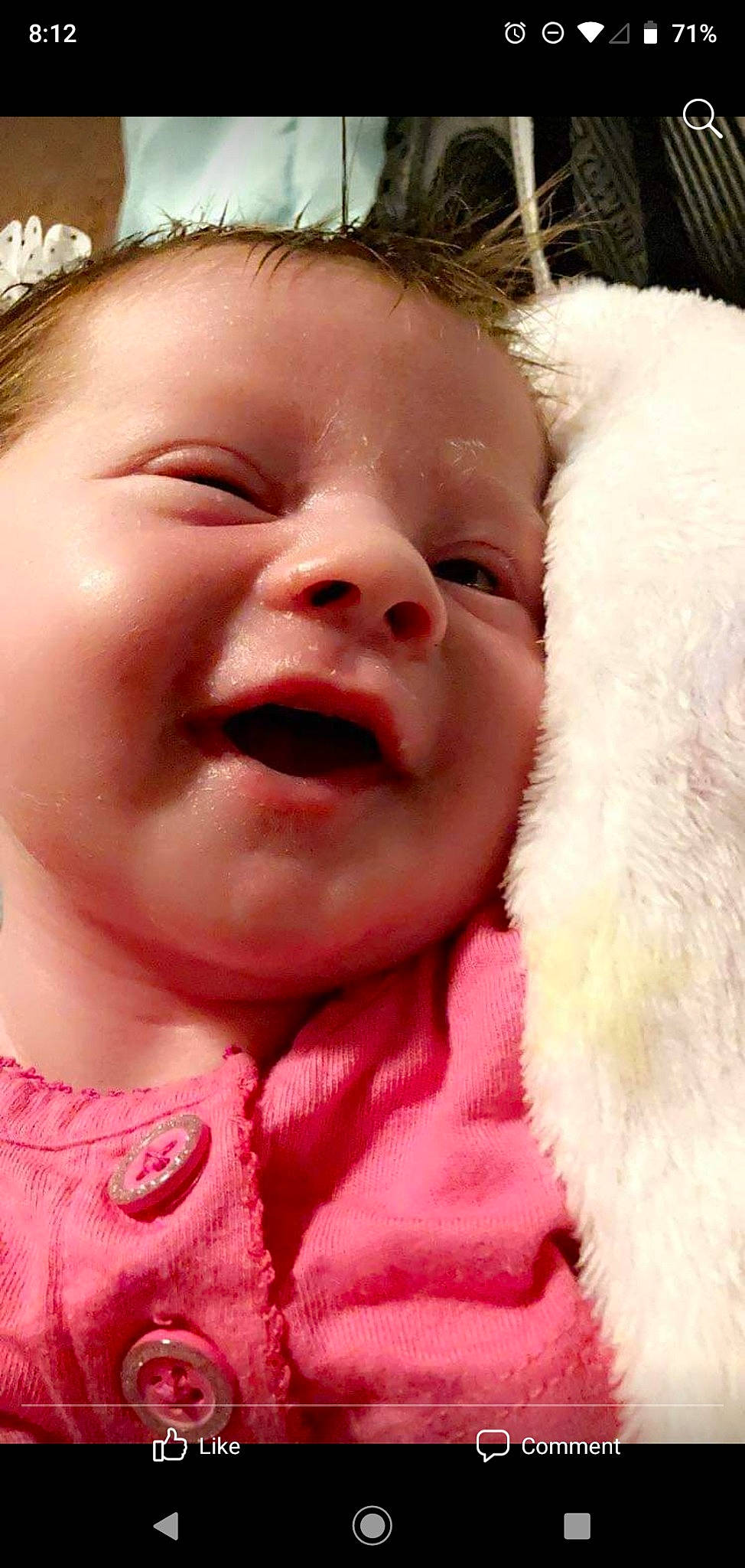 Kinslee joined the competition — help win amazing prizes! baby, baby_laughing, baby_toddler_clothing, cheek, ear, eyelash, fun, gesture, happy, head, human_body, iris, lip, mouth, nose, people_in_nature, person, pink, skin, smile