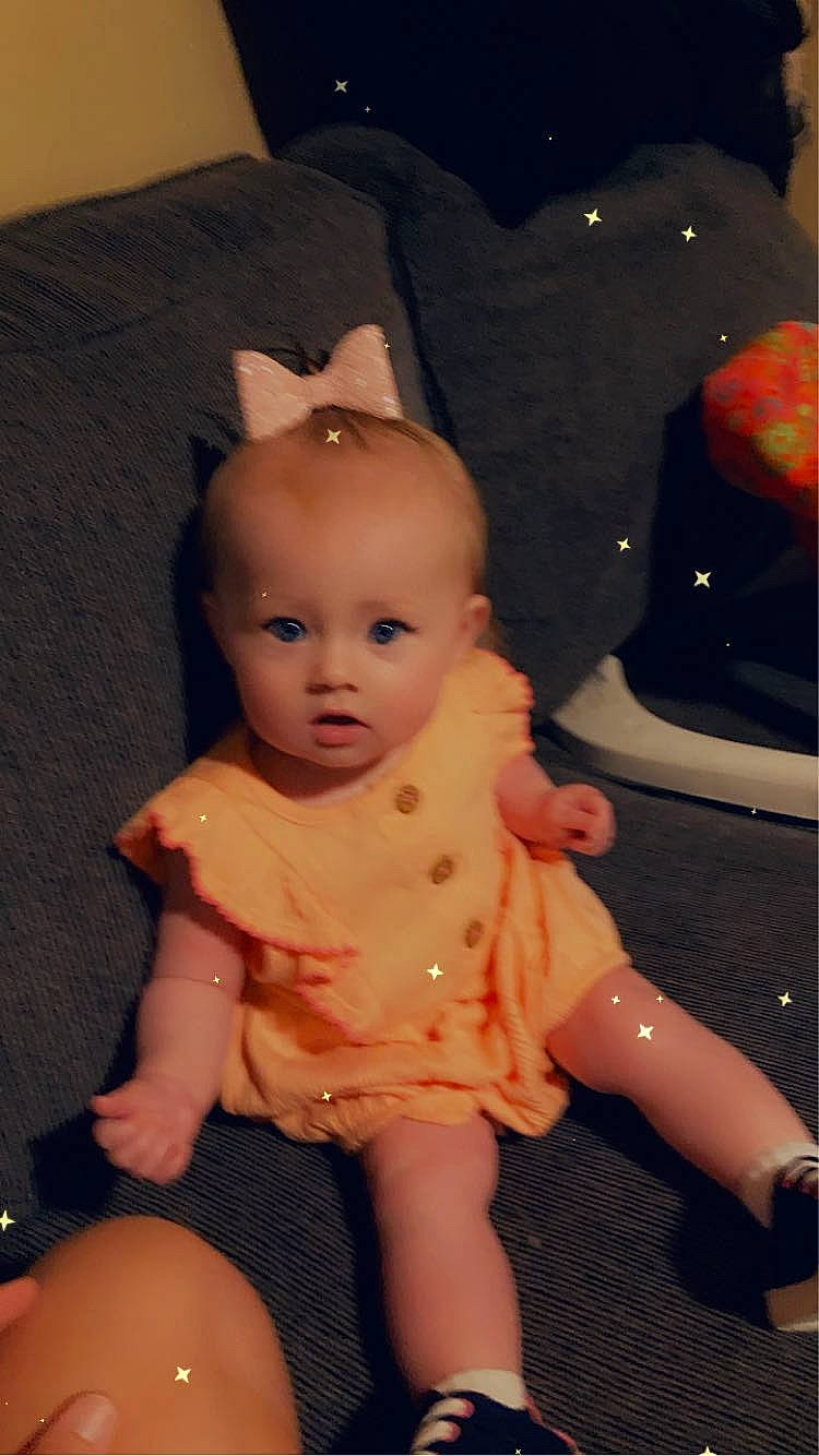 Kinslee joined the competition — help win amazing prizes! baby, baby_toddler_clothing, cheek, chin, eye, fawn, finger, foot, head, human_body, iris, lip, mouth, nose, person, pink, skin, thumb, toddler, toy