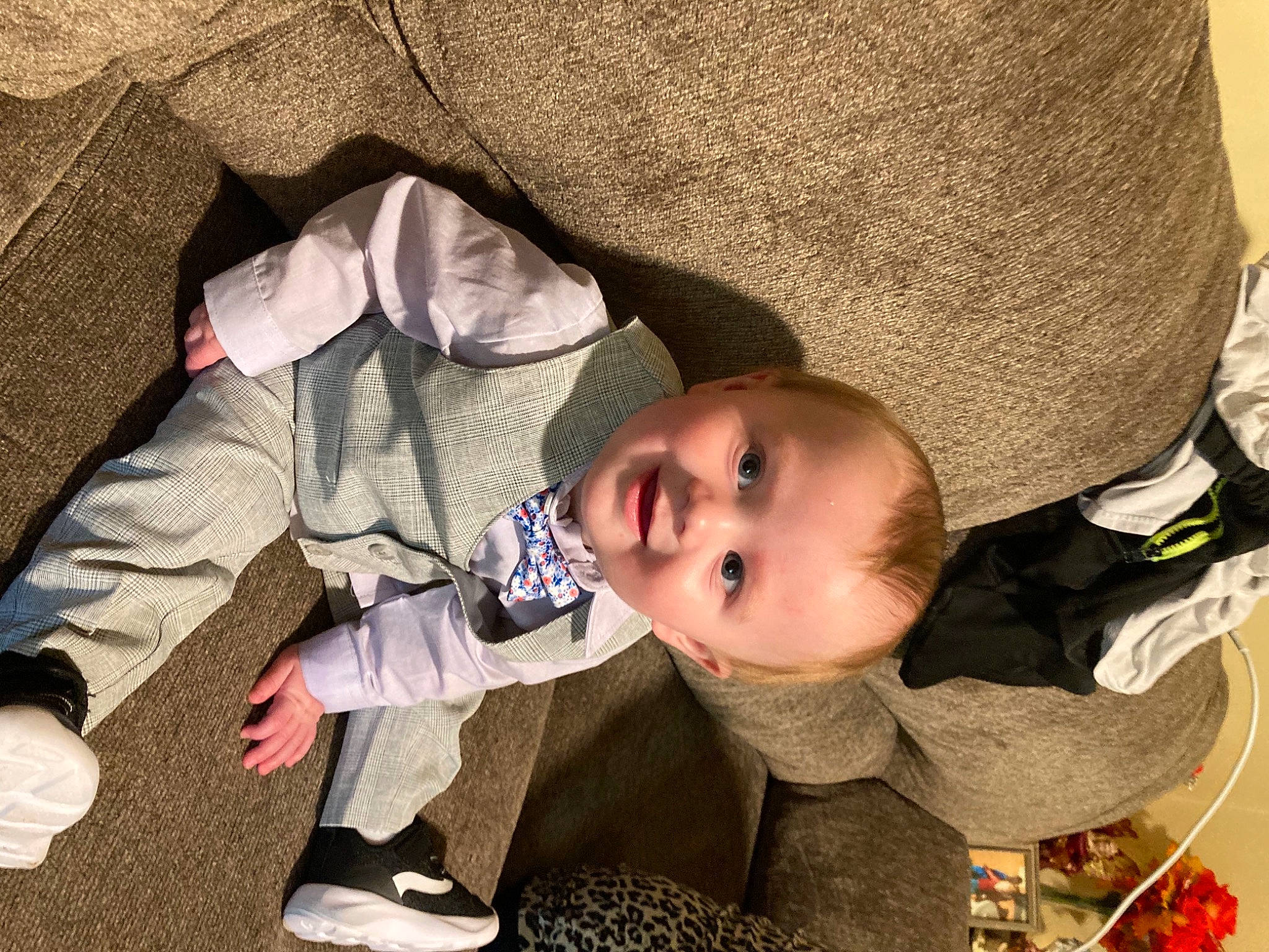 Kason joined the competition — help win amazing prizes! baby, baby_carriage, baby_products, baby_toddler_clothing, cheek, child, comfort, fun, grass, happy, hat, headgear, joy, pattern, person, sitting, skin, smile, sun_hat, toddler